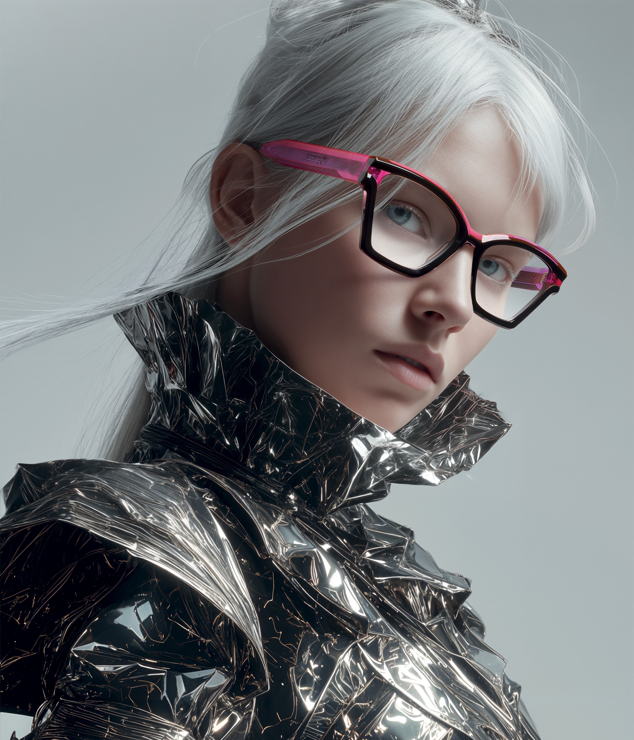 A sophisticated man sitting elegantly on top of a pair of stylish Genesis glasses.