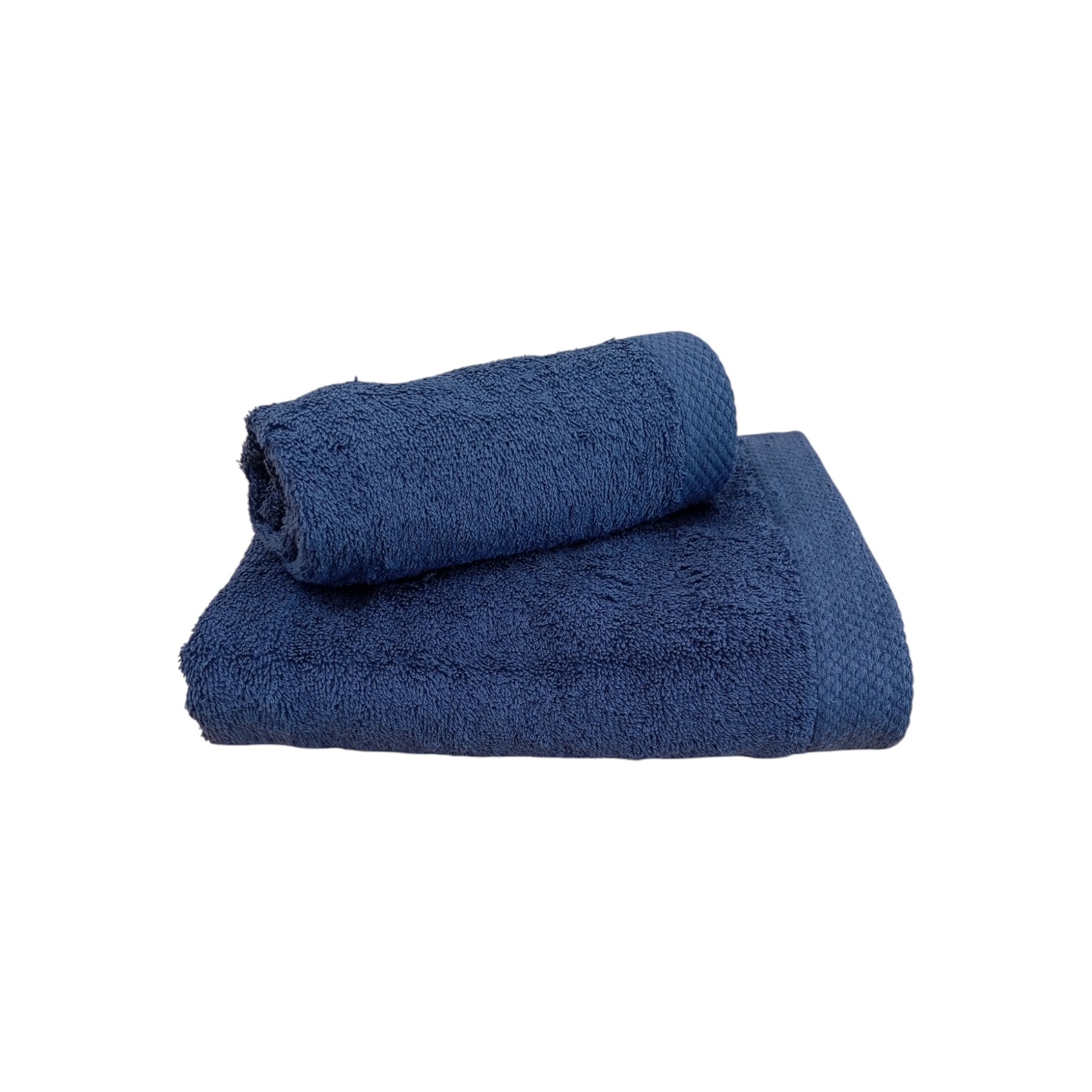 Coppia asciugamani Marea viso + ospite 550 gr - navy