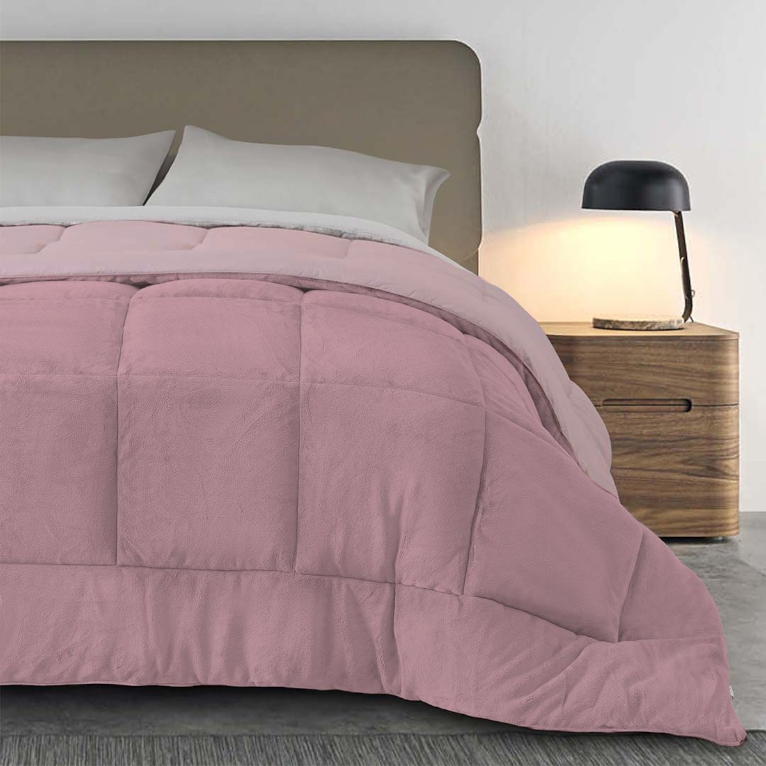 Trapunta matrimoniale Soft Touch - rosa antico