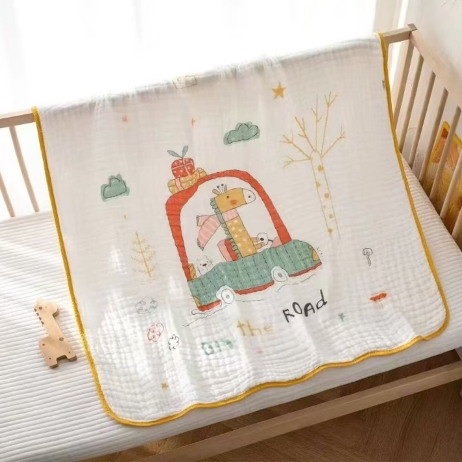 Mussolina 100% cotone 100x100 - on the road