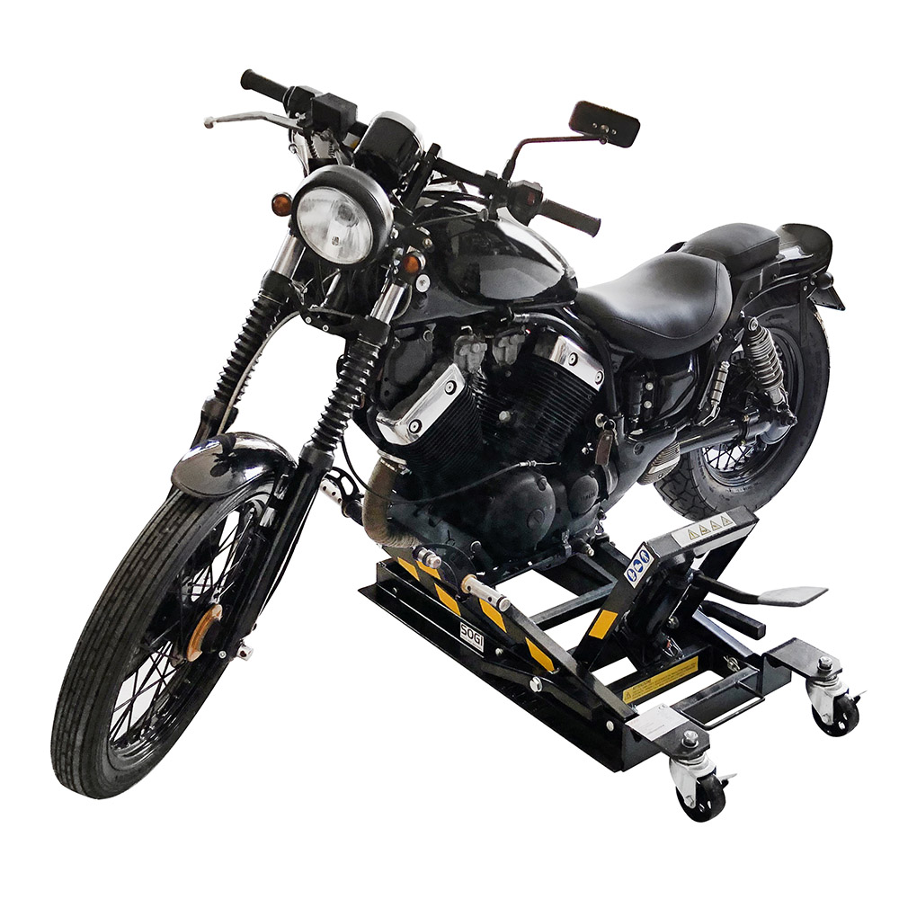 Sollevatore Idraulico Per Moto - Portata 680 Kg - Altezza Regolabile 115-365 Mm - Con Ruote E Sicurezza - Foto 9