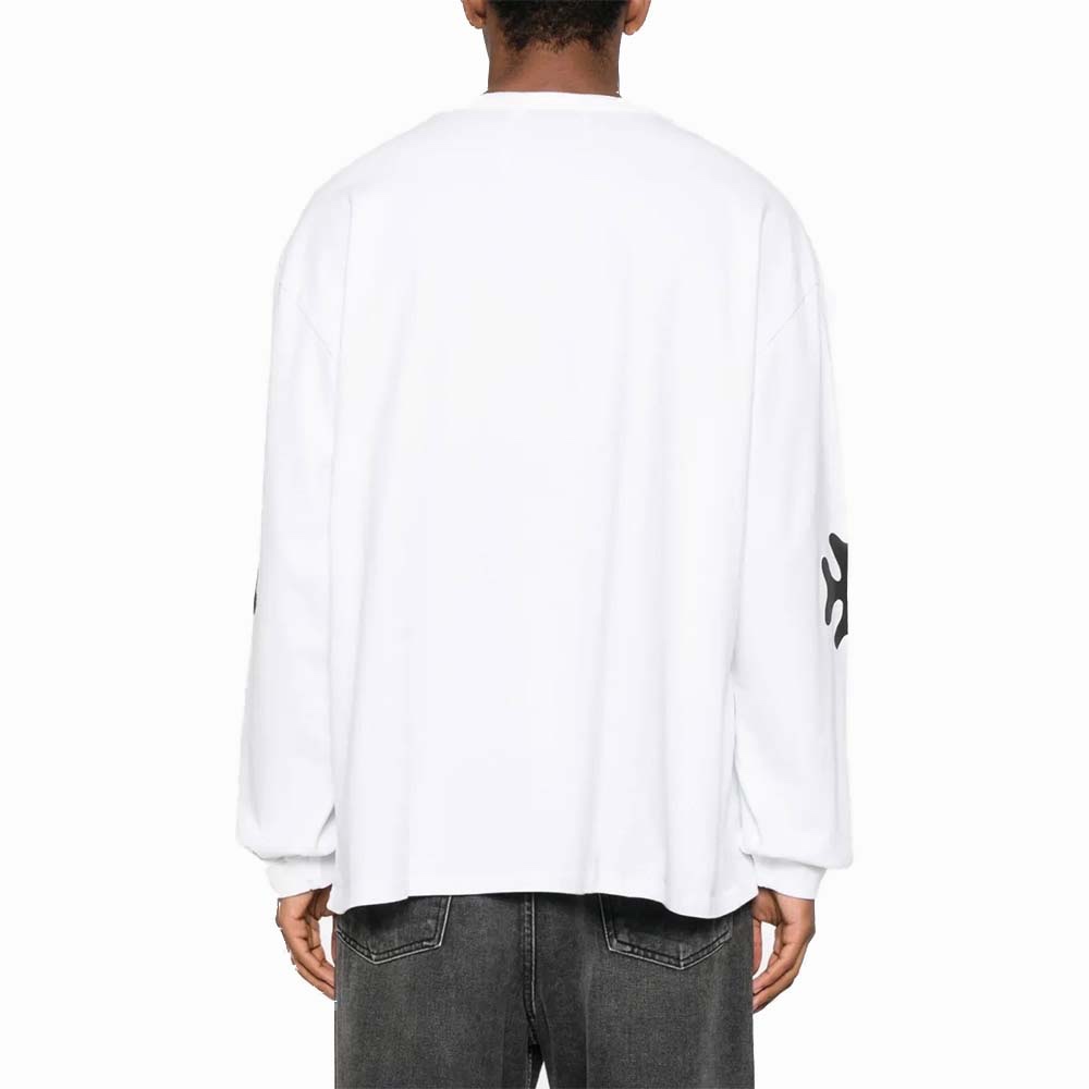 RHUDE Maglietta Maniche Lunghe Tee Ls Oversized Deix Shield White 