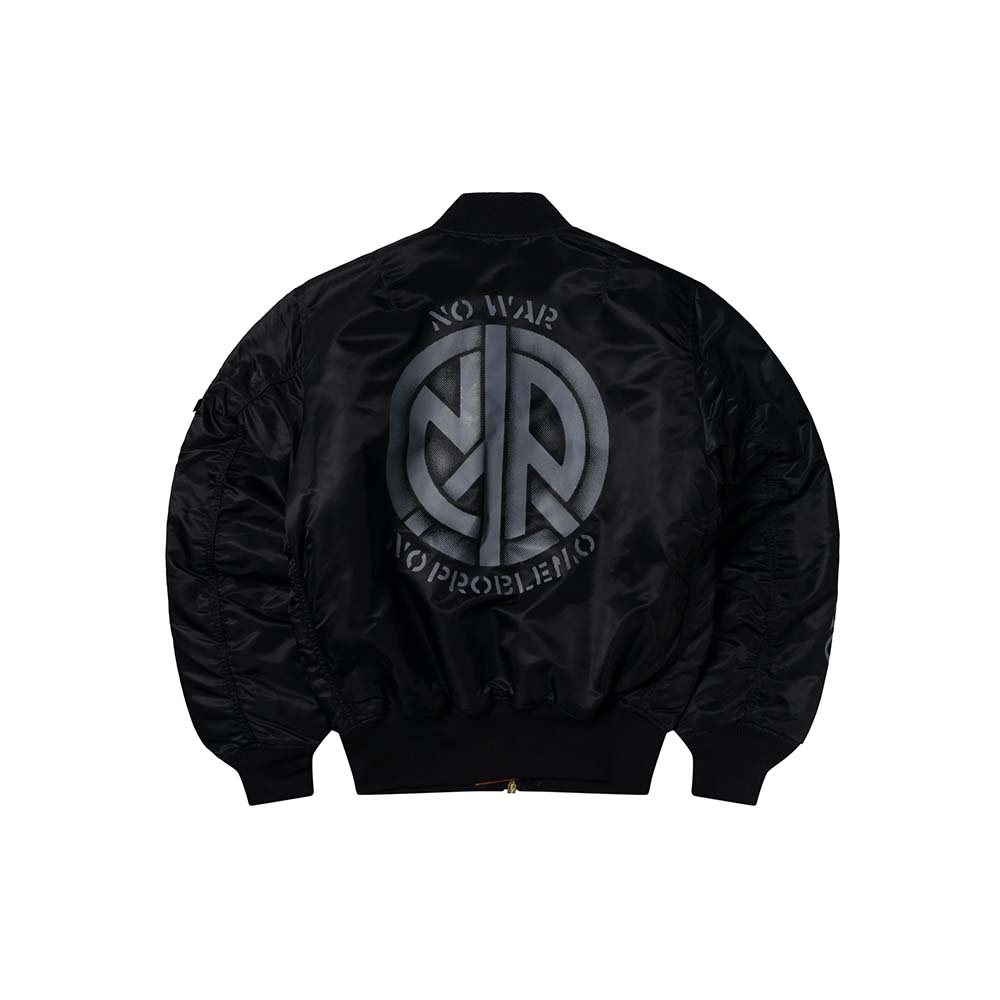 NO PROBLEMO X ALPHA INDUSTRIES Bomber Jacket MA-1 Black