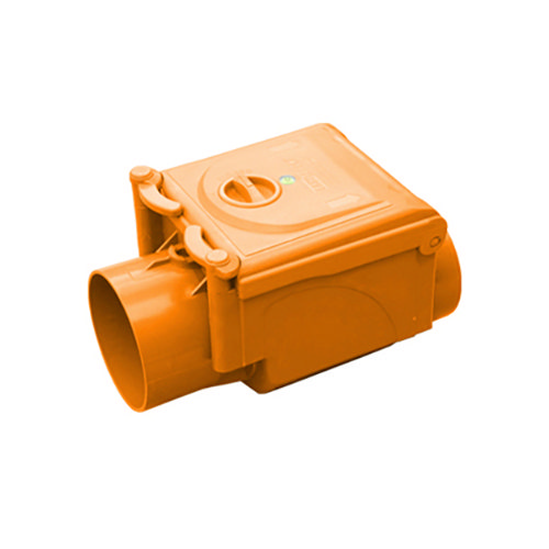 Image of VALVOLA ANTIRIFLUSSO IN PVC ARANCIO- Diam. 100- senza- pezzi 1
