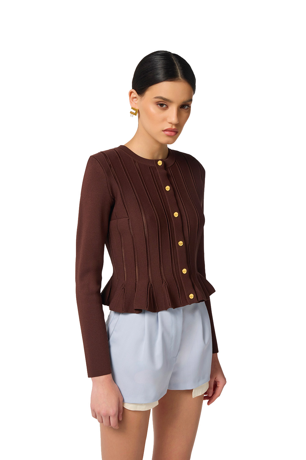 Giacca in Maglia con Dettagli à Jour