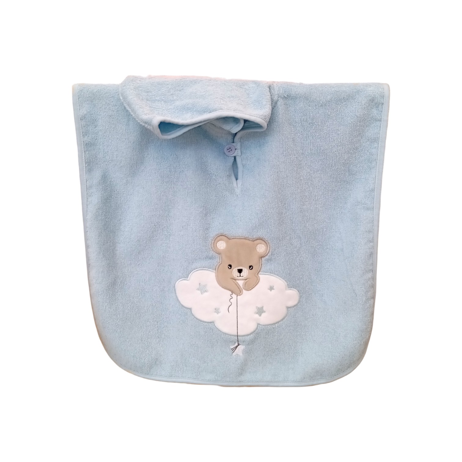 Poncho Greta 0-2 anni misura 46 x 62 - azzurro