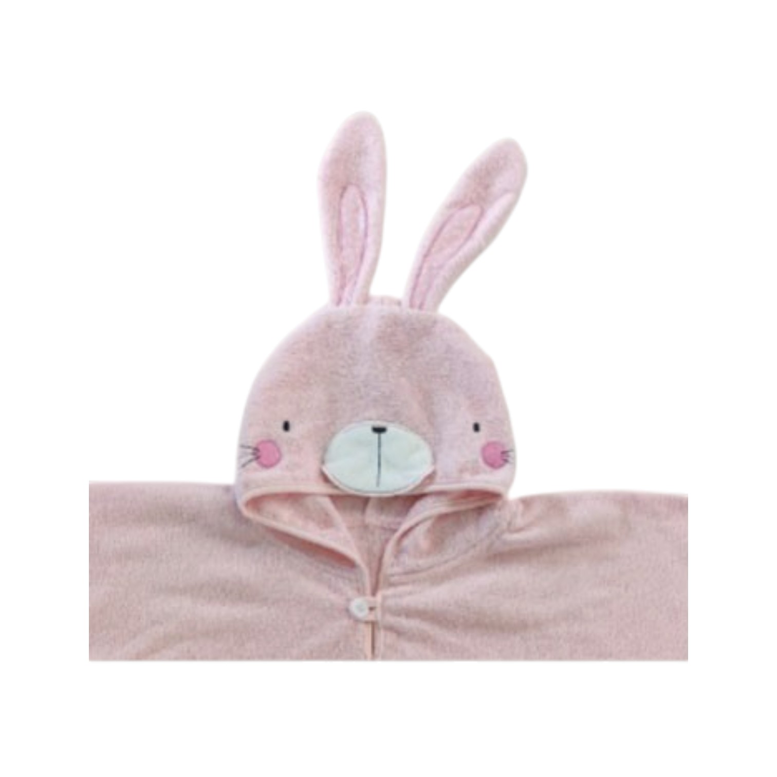Poncho Jimmy 2-6 anni misura 60 x 60 - coniglietto rosa