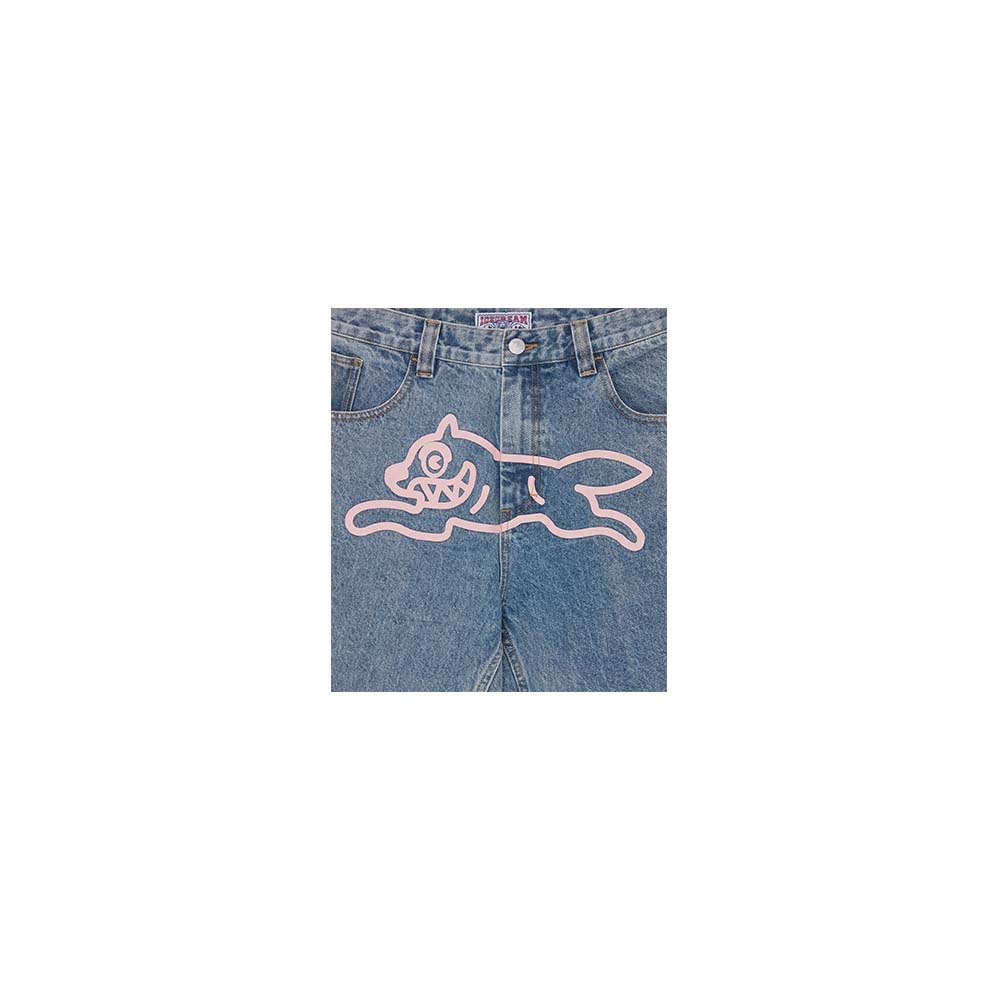 ICECREAM Pantaloni Denim Pants Double Scoop Running Dog Heavy Wash Blue