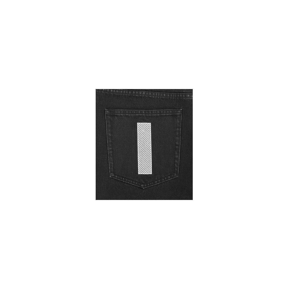 ICECREAM Pantaloni Denim Pants Running Dog Black White 