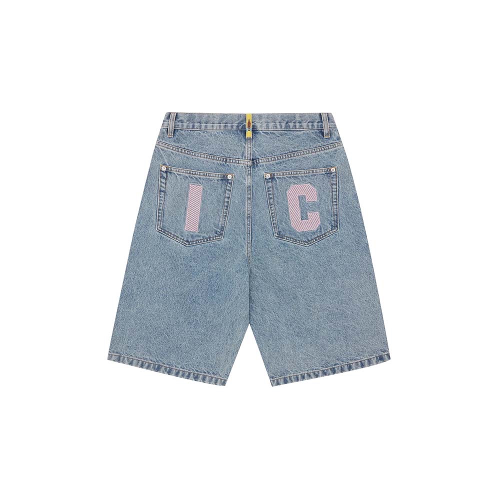 ICECREAM Pantalonicni Denim Shorts Running Dog Heavy Wash Blue 