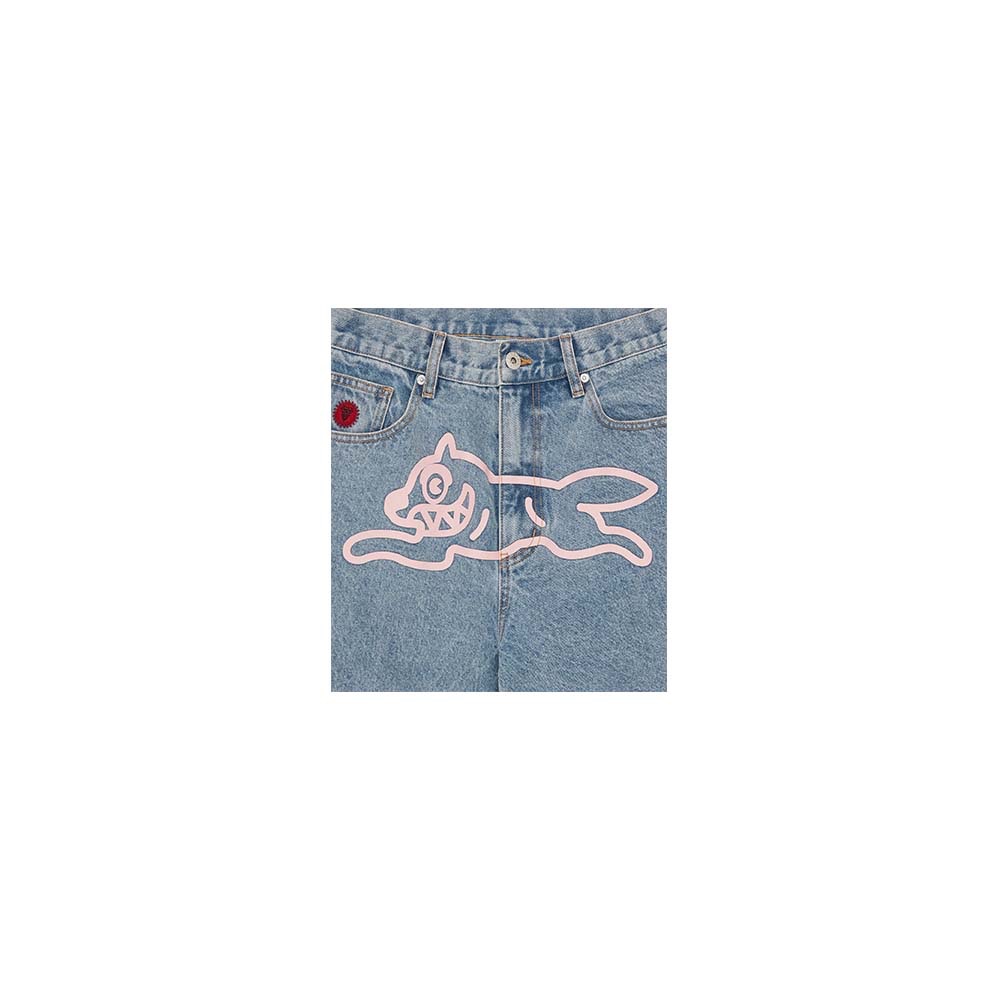 ICECREAM Pantalonicni Denim Shorts Running Dog Heavy Wash Blue 