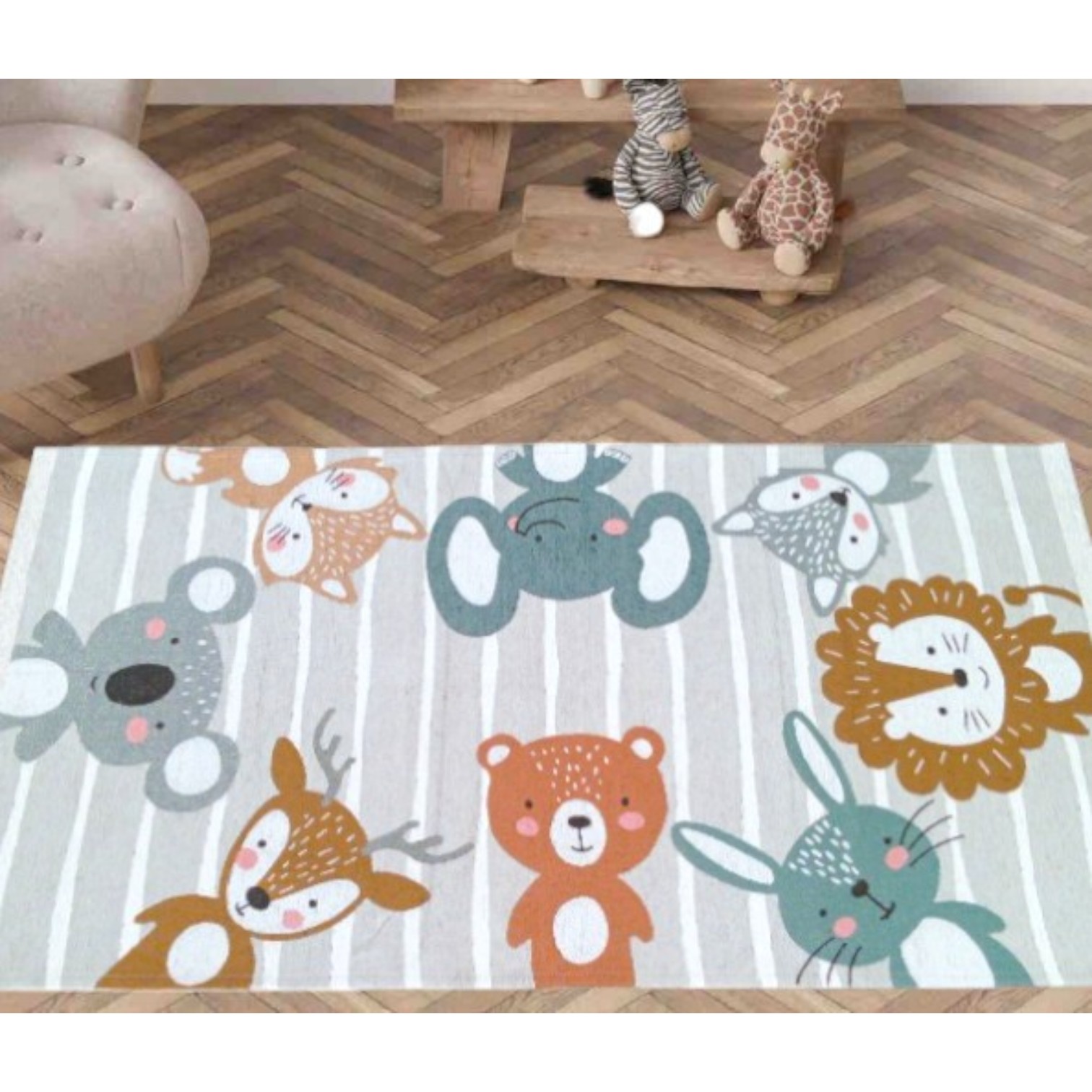 Tappeto Animali 115 x 175 - grigio