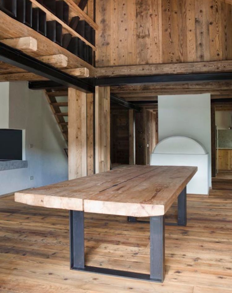 panca massiccia in legno d’abete