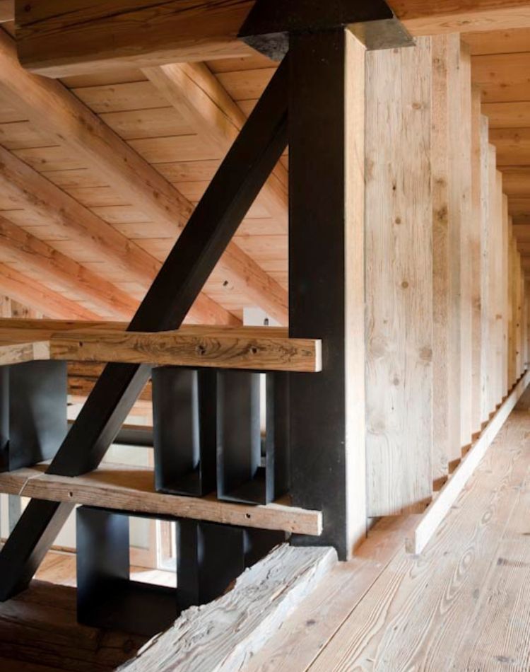 mansarda in legno d’abete