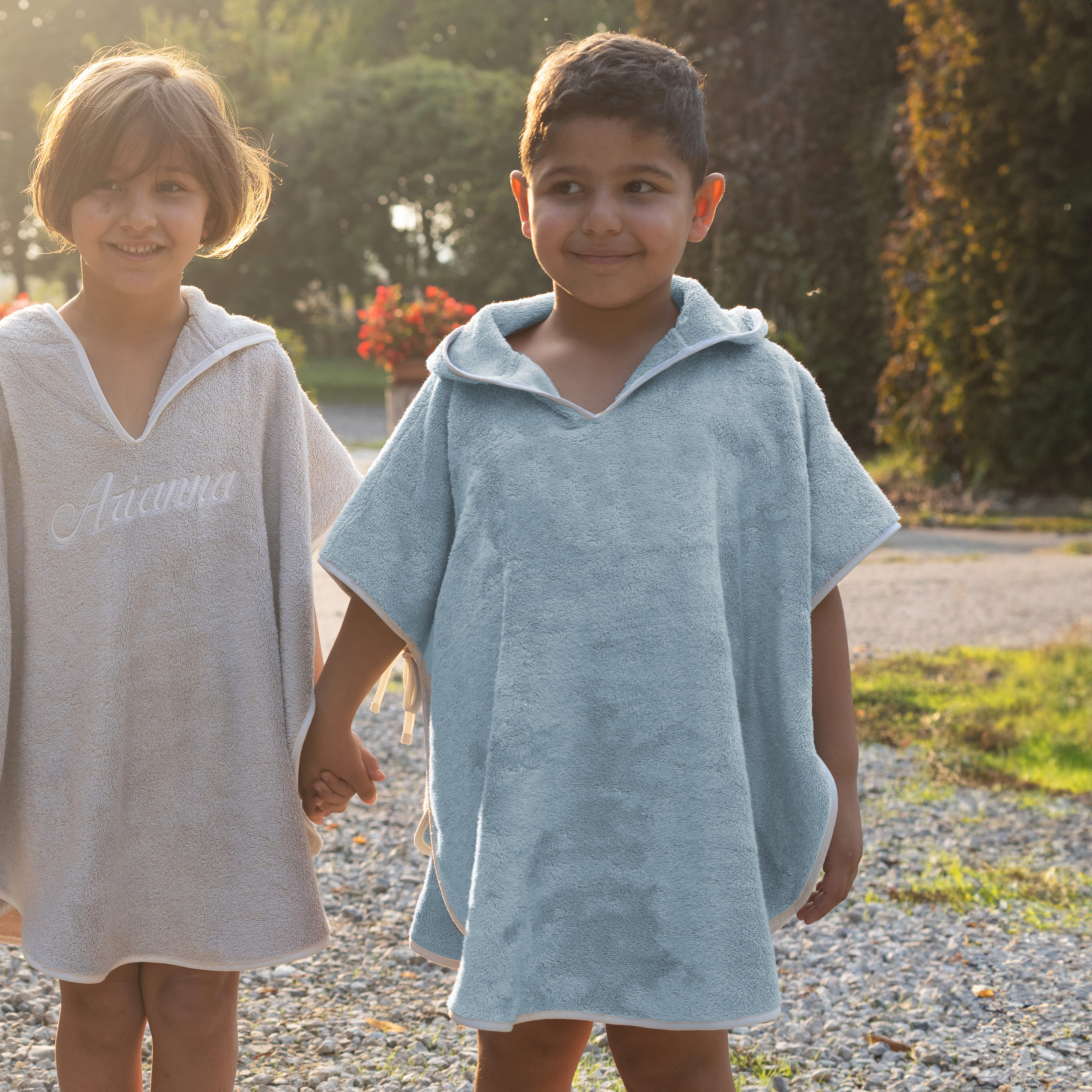 Poncho Bambino - Niagara/Avorio 