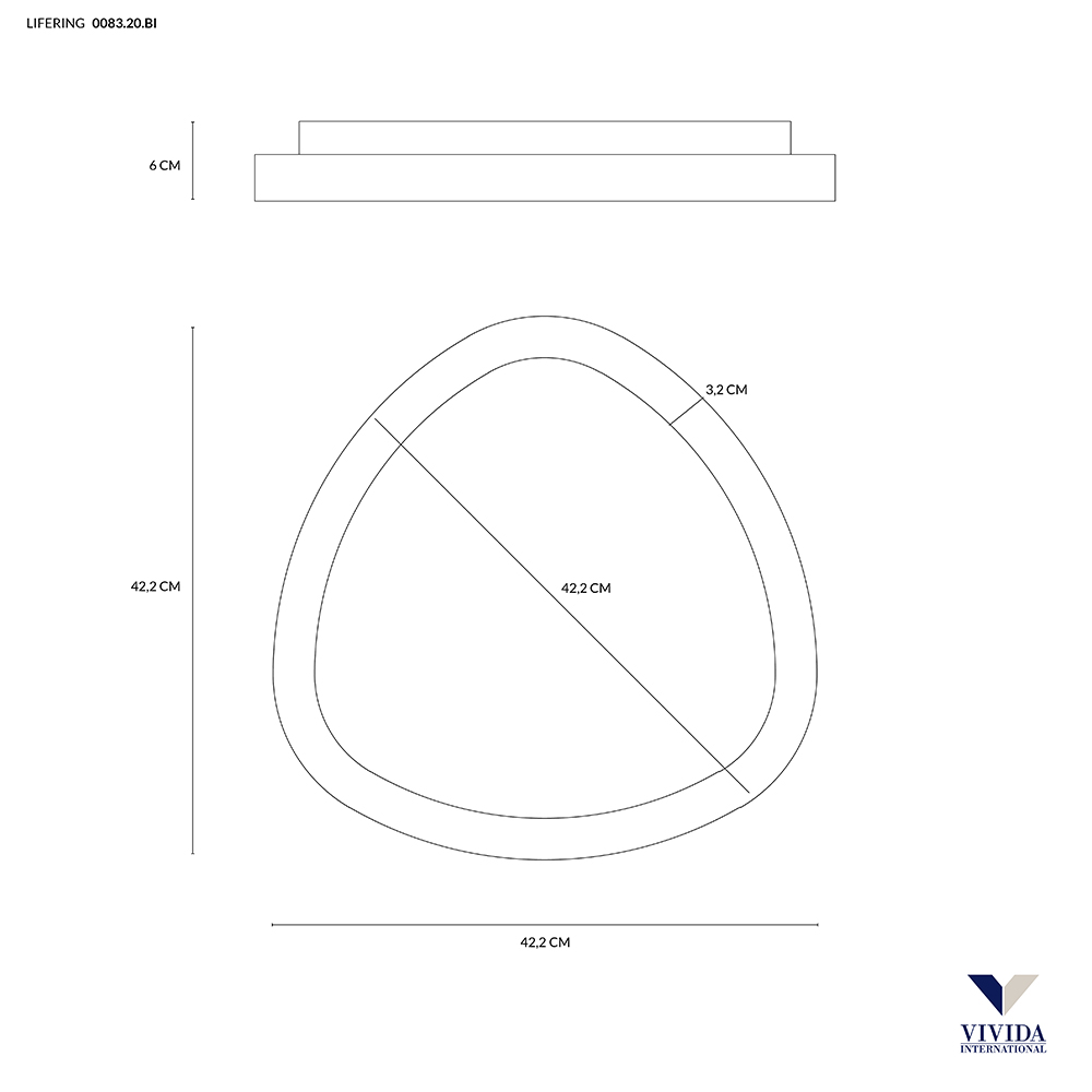 LIFERING-P PLAFONIERA 42 BRONZO 38W 3000K-4000K DIMMERABILE