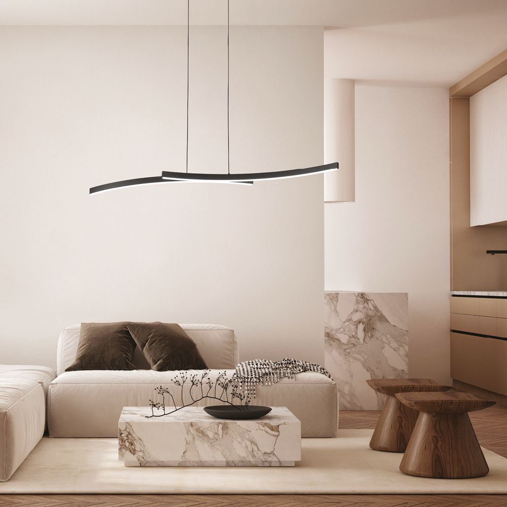 HYPERBOLA SOSPENSIONE NERO 30W 3000K-4000K