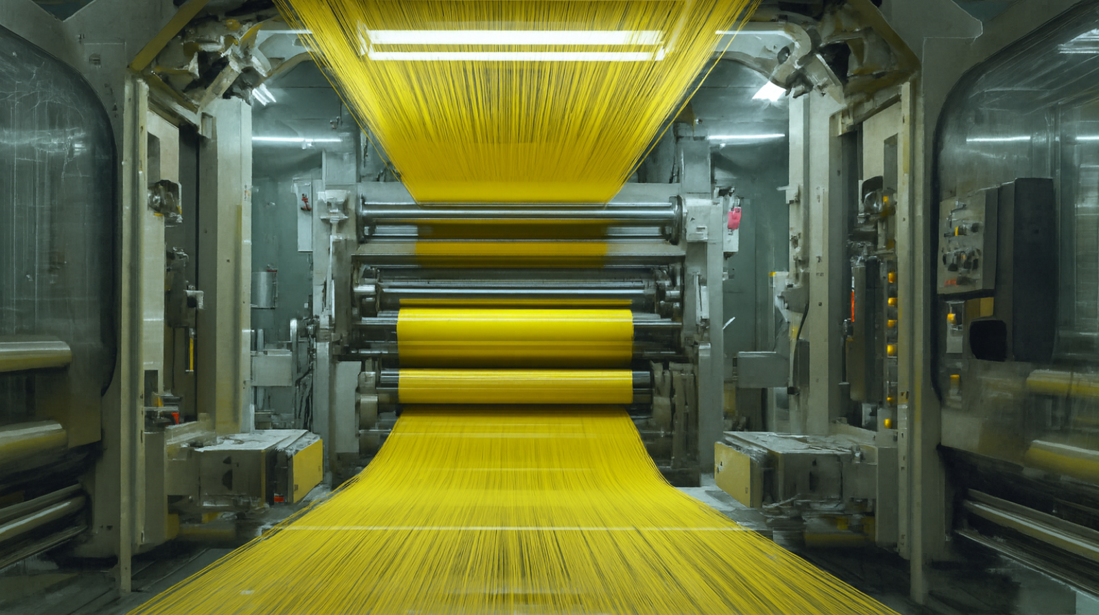 Macchinario in funzione per la produzione di filati Kevlar®