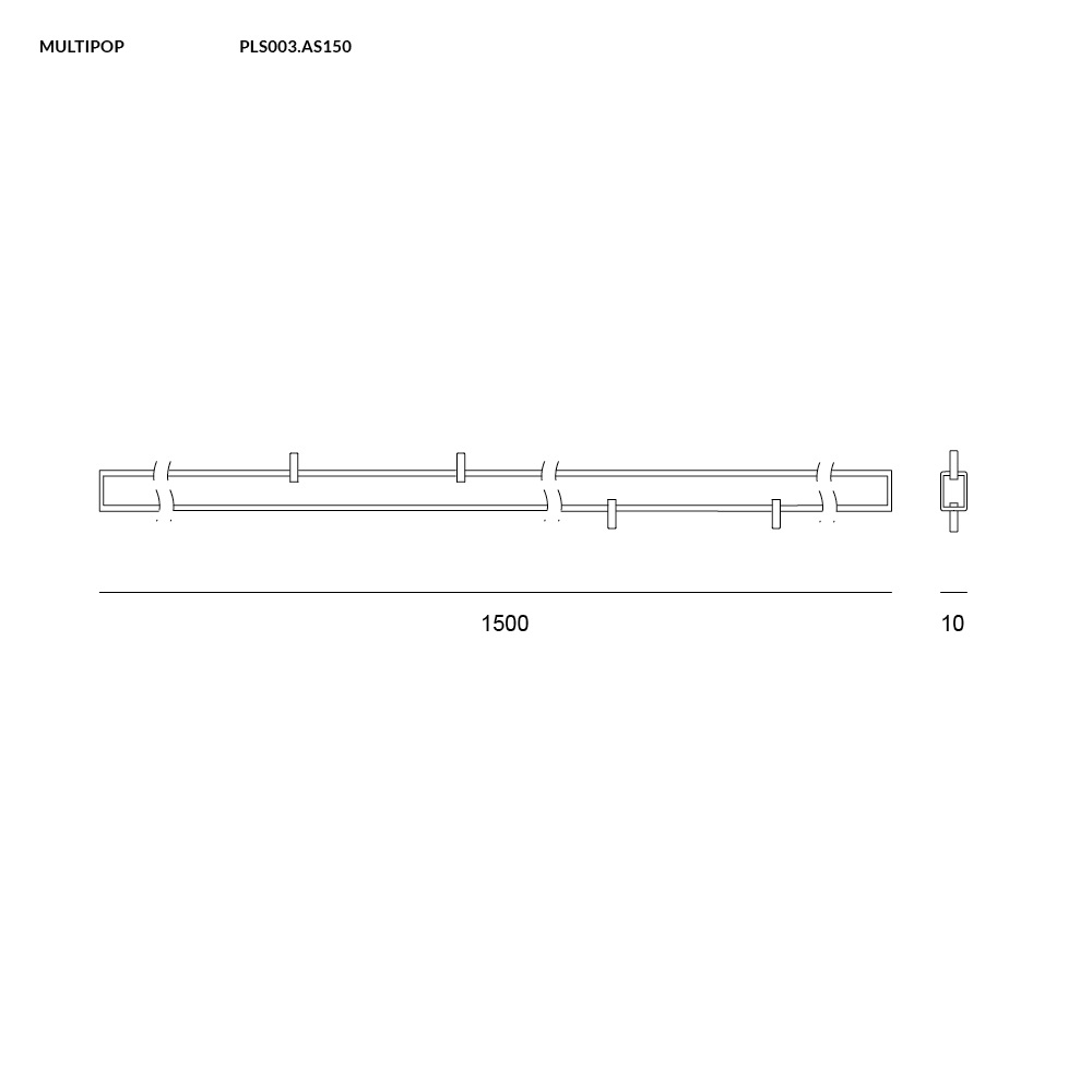 MULTIPOP ASTA 150CM BIANCO