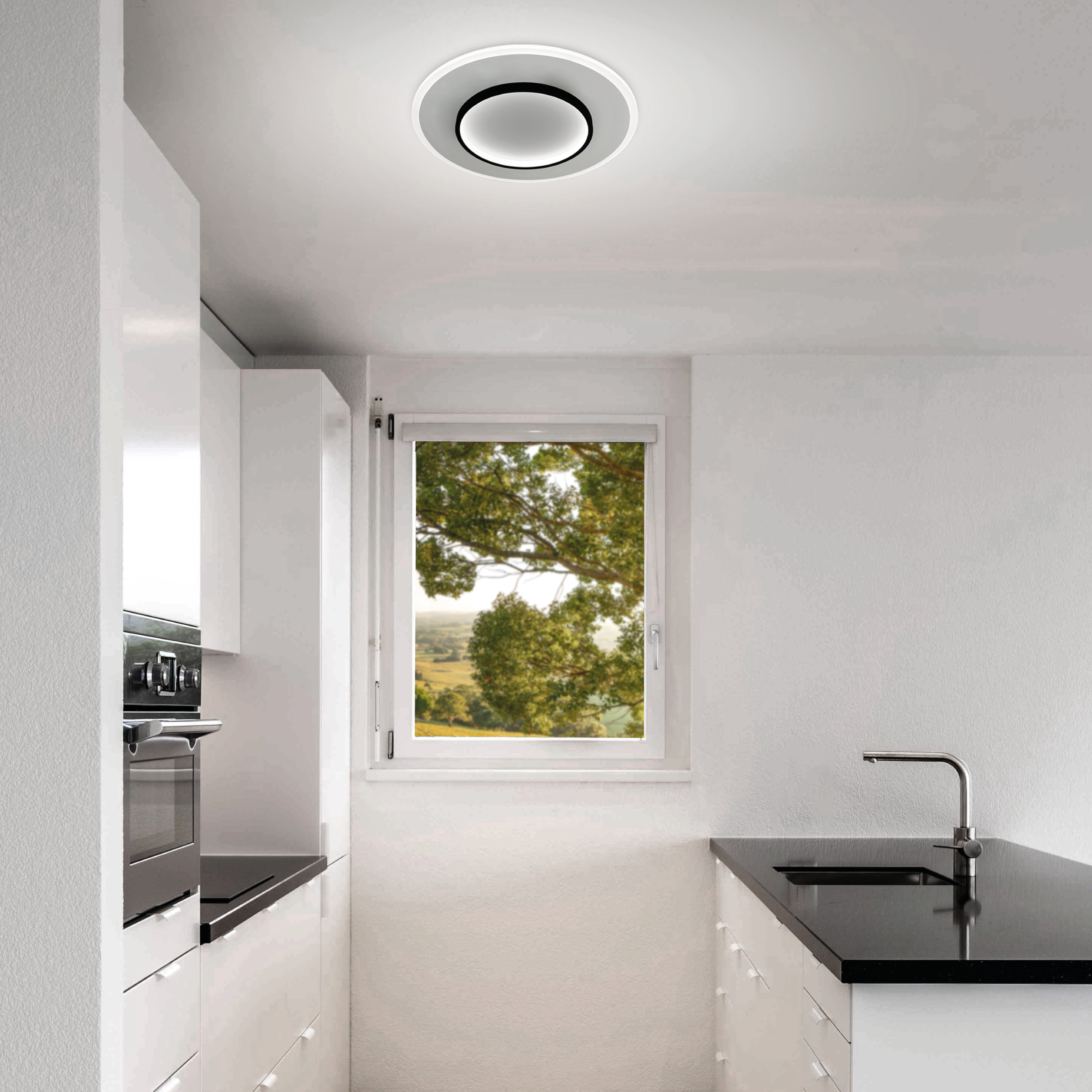 HAT PLAFONIERA BIANCO+NERO 40W 3000K-4000K