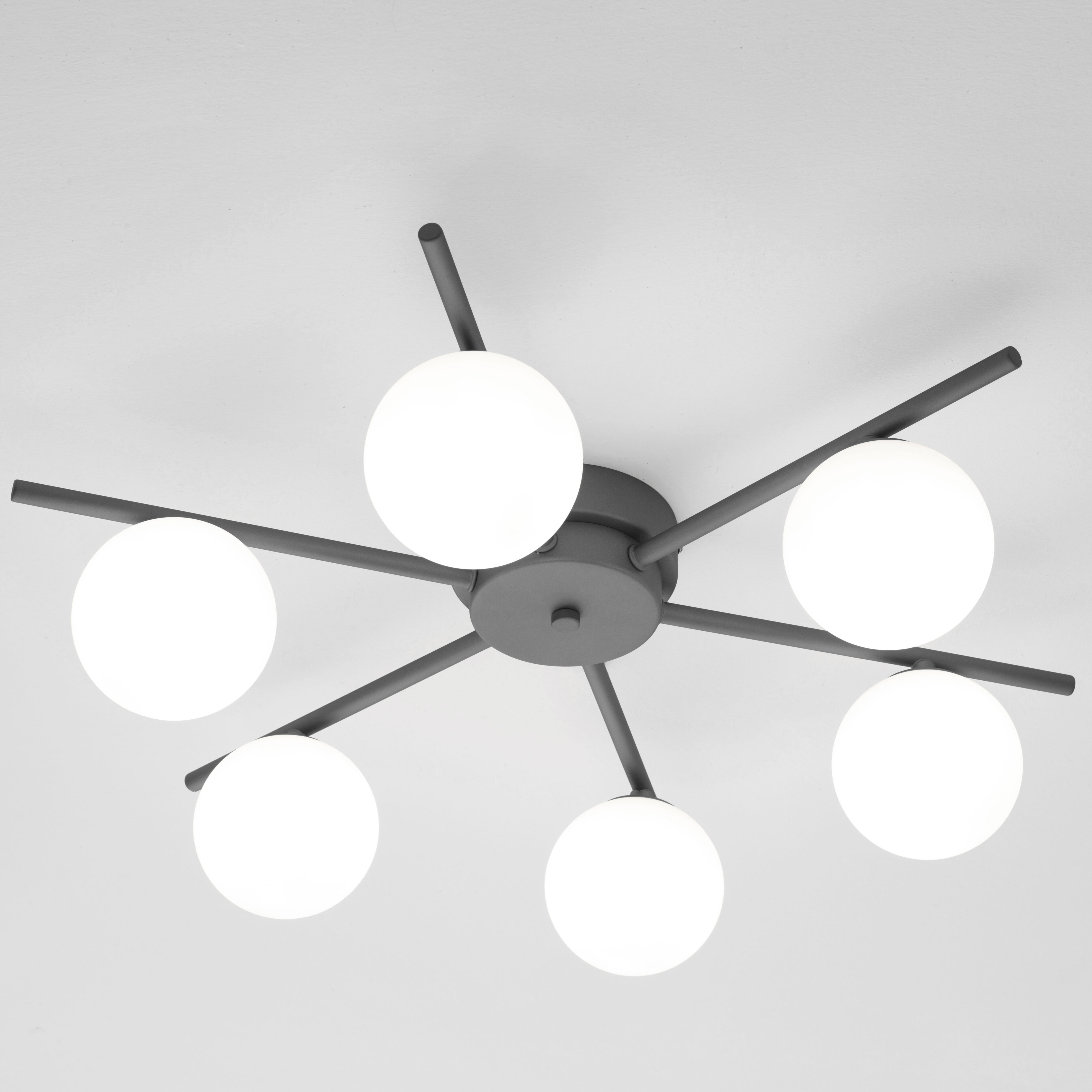 NIVIS PLAFONIERA A STELLA ANTRACITE 6x6W G9 LED