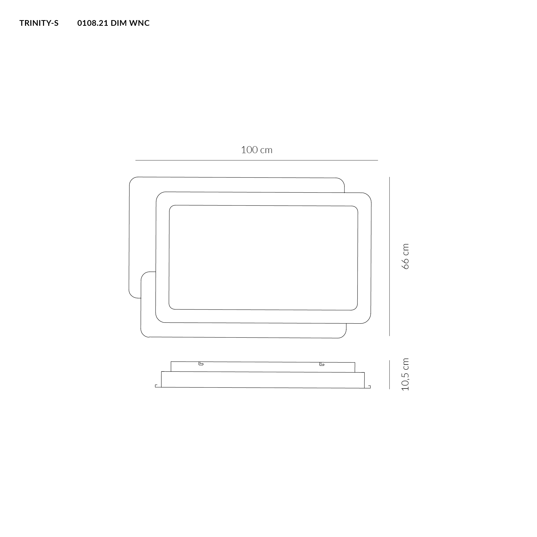 TRINITY-S PLAFONIERA BIANCO 110W 3000K-4000K-6000K DIMMERABILE