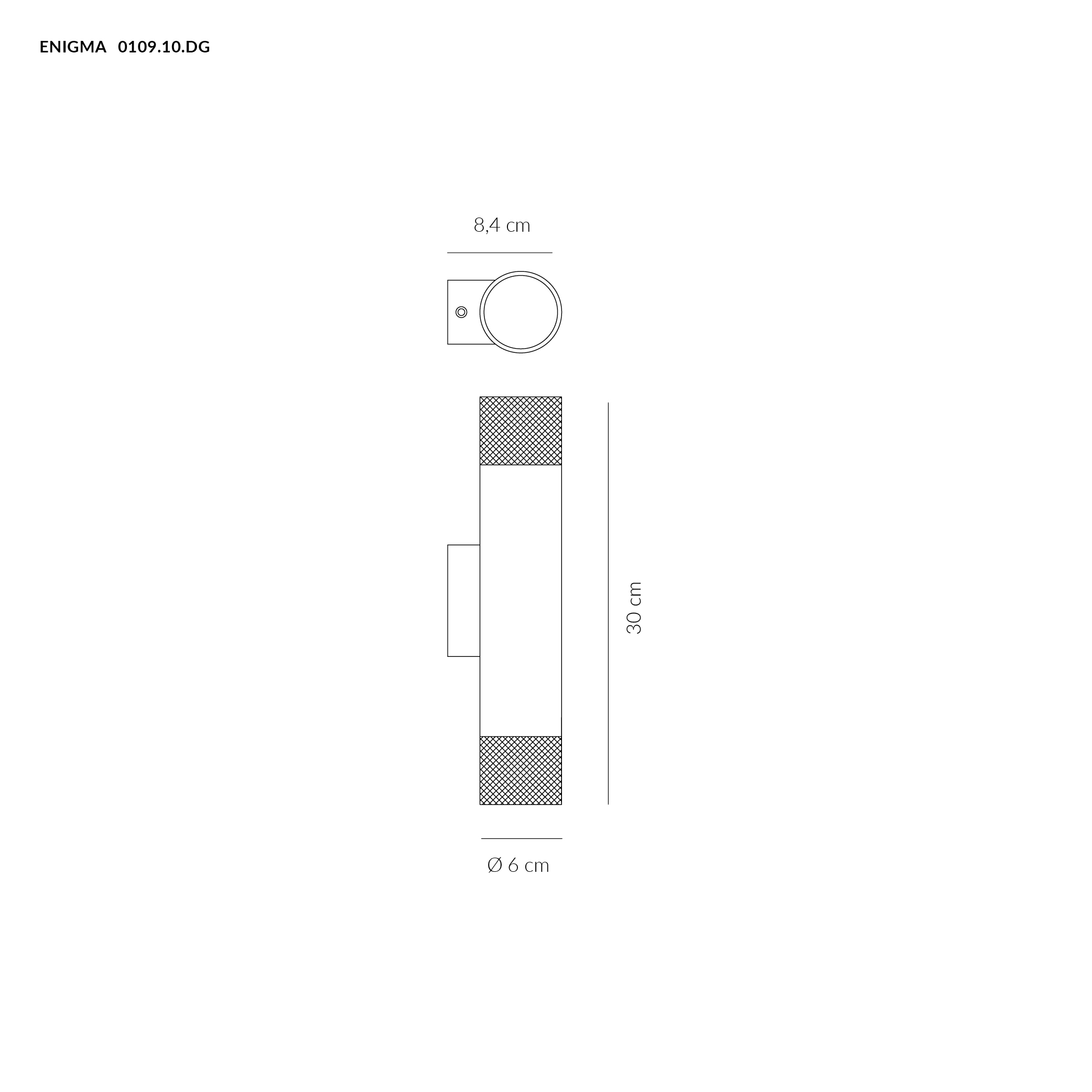 ENIGMA APPLIQUE ANTRACITE 2X8W LED GU10