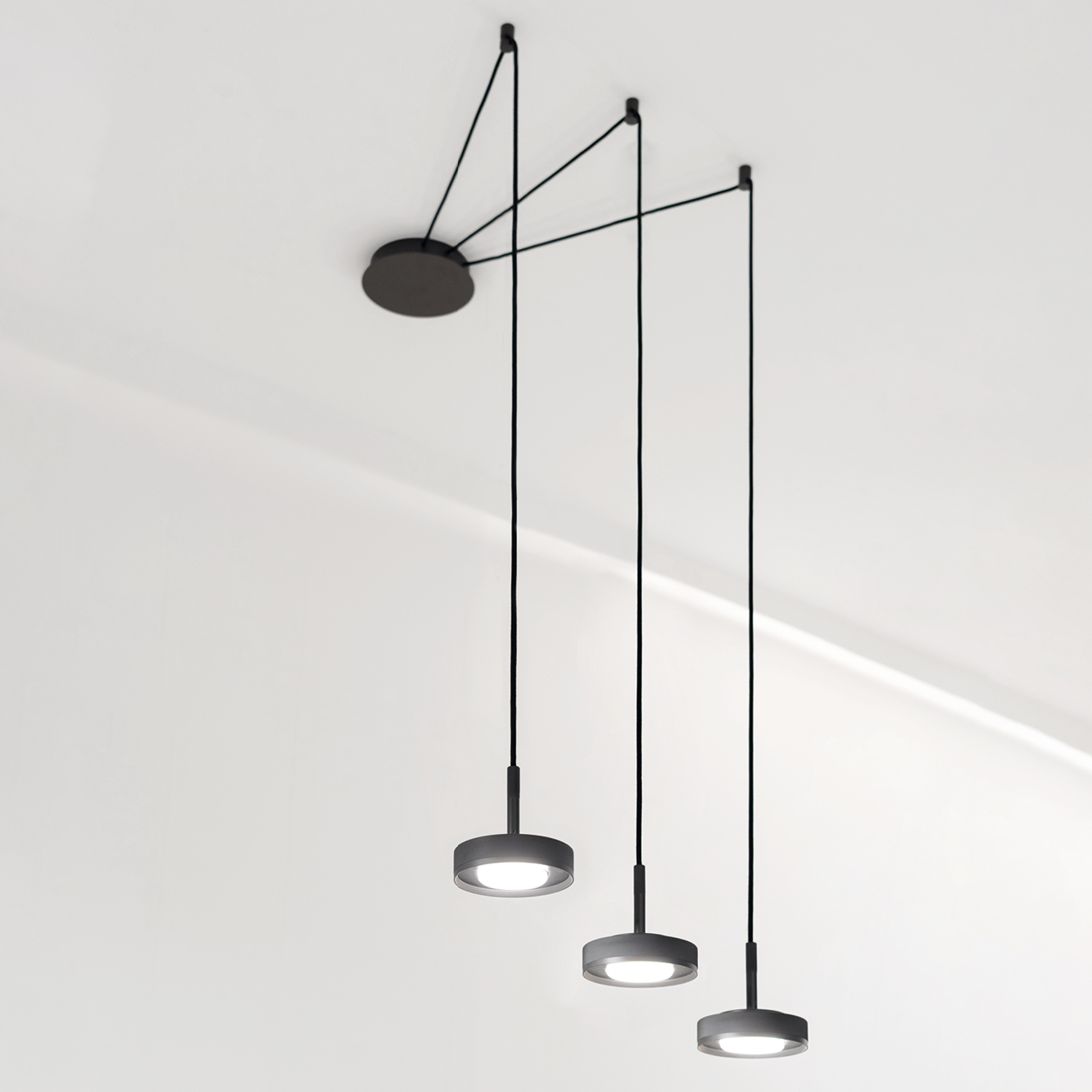 ENIGMA SOSPENSIONE ANTRACITE 3X12W LED GX53