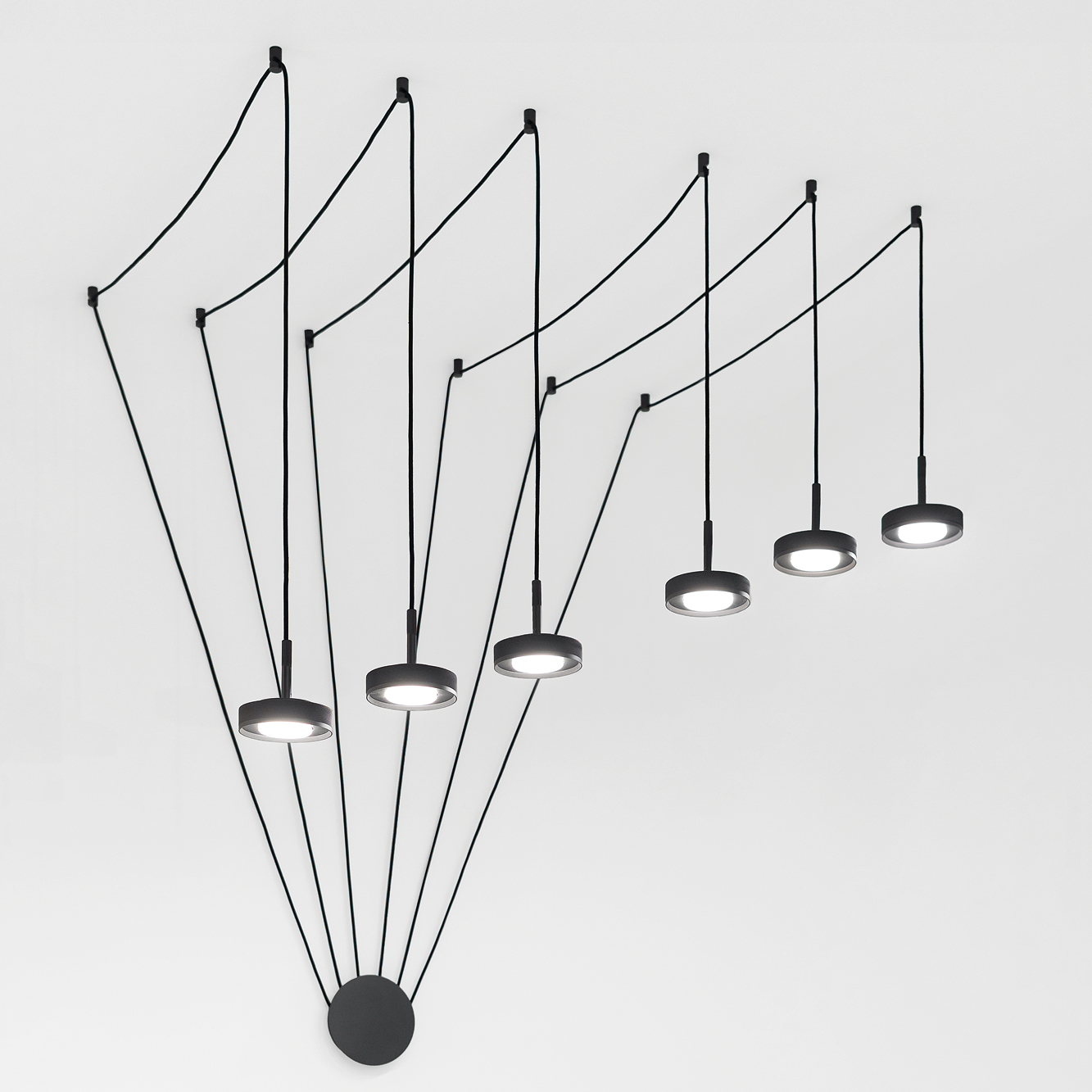 ENIGMA SOSPENSIONE ANTRACITE 6X12W LED GX53