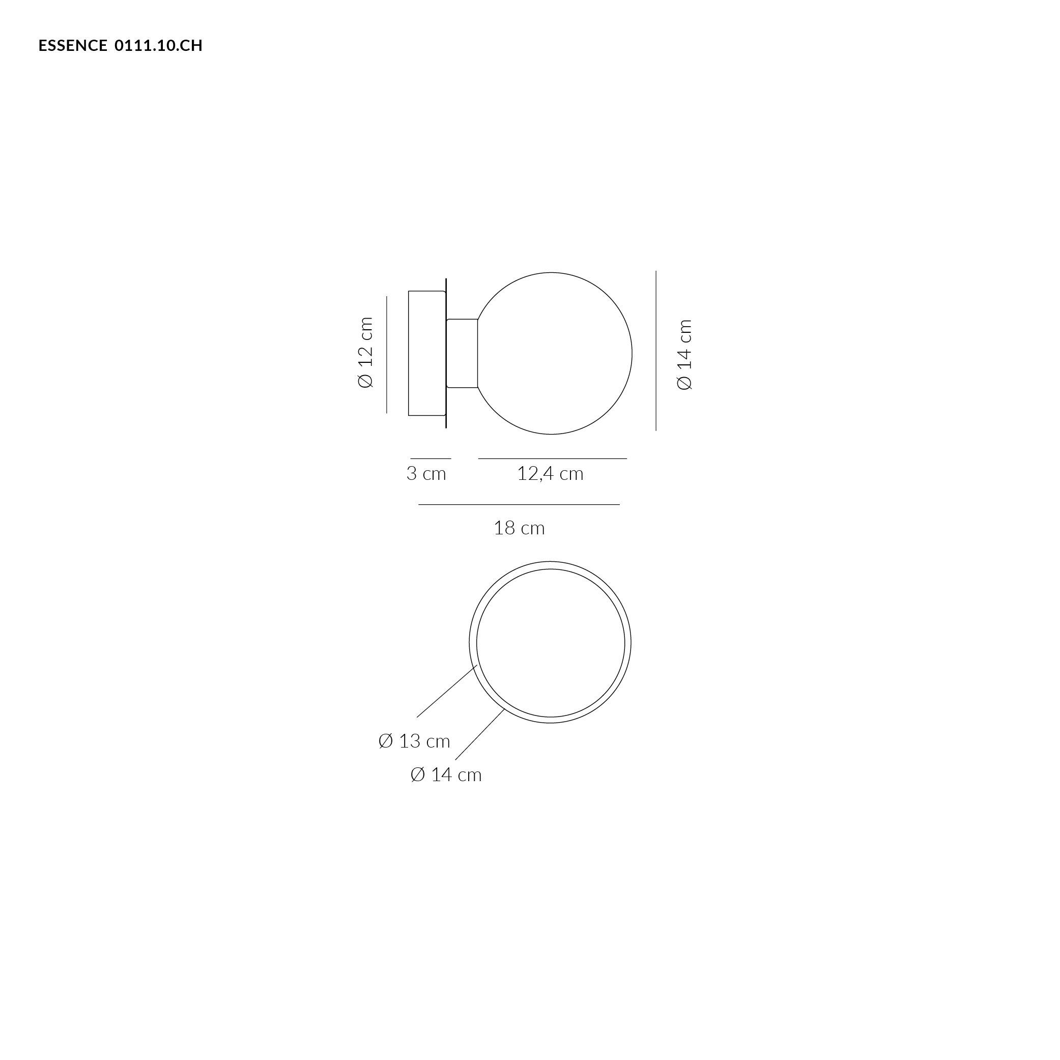 ESSENCE PLAFONIERA/APPLIQUE CHAMPAGNE 8W 3000K
