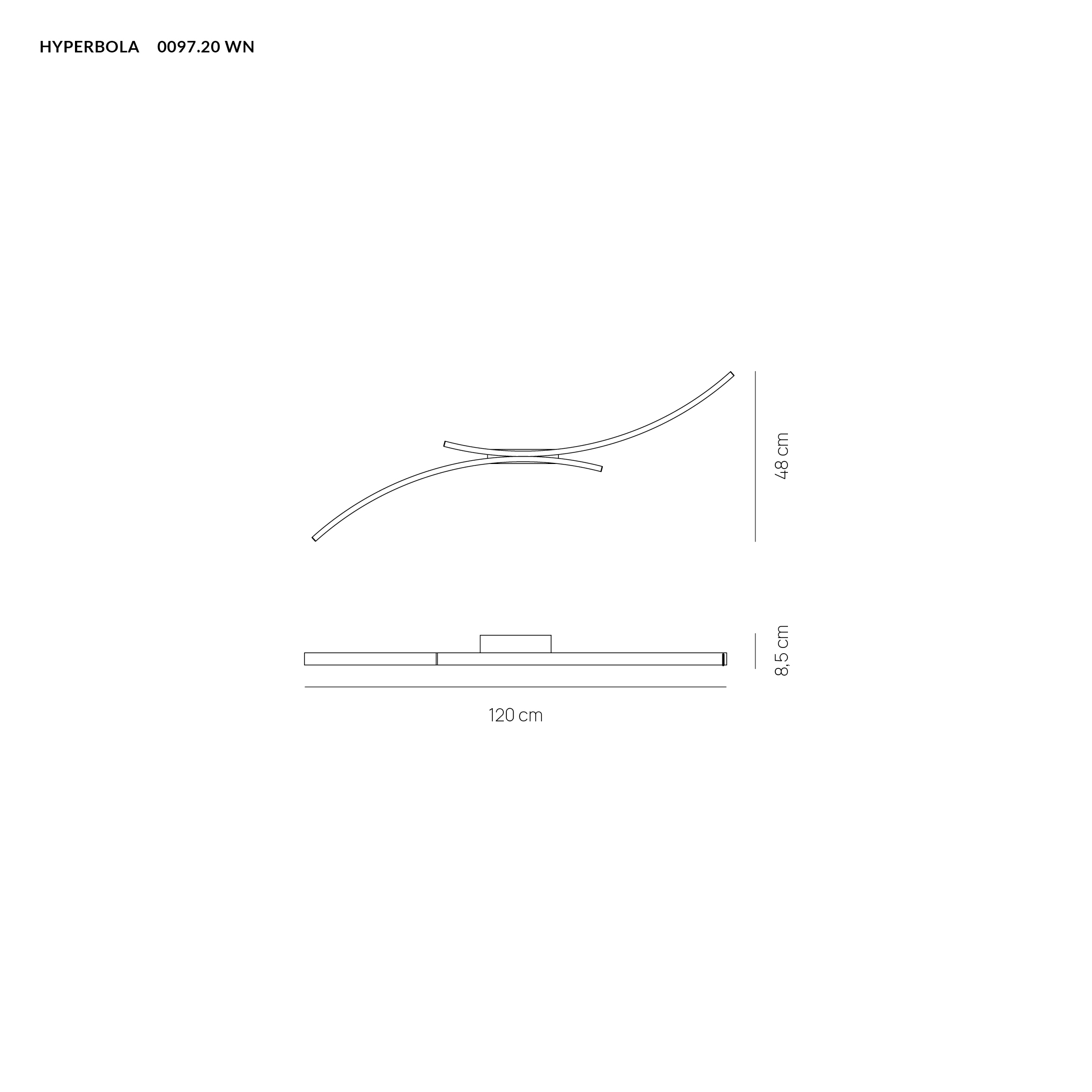 HYPERBOLA PLAFONIERA SABBIA 40W 3000K-4000K