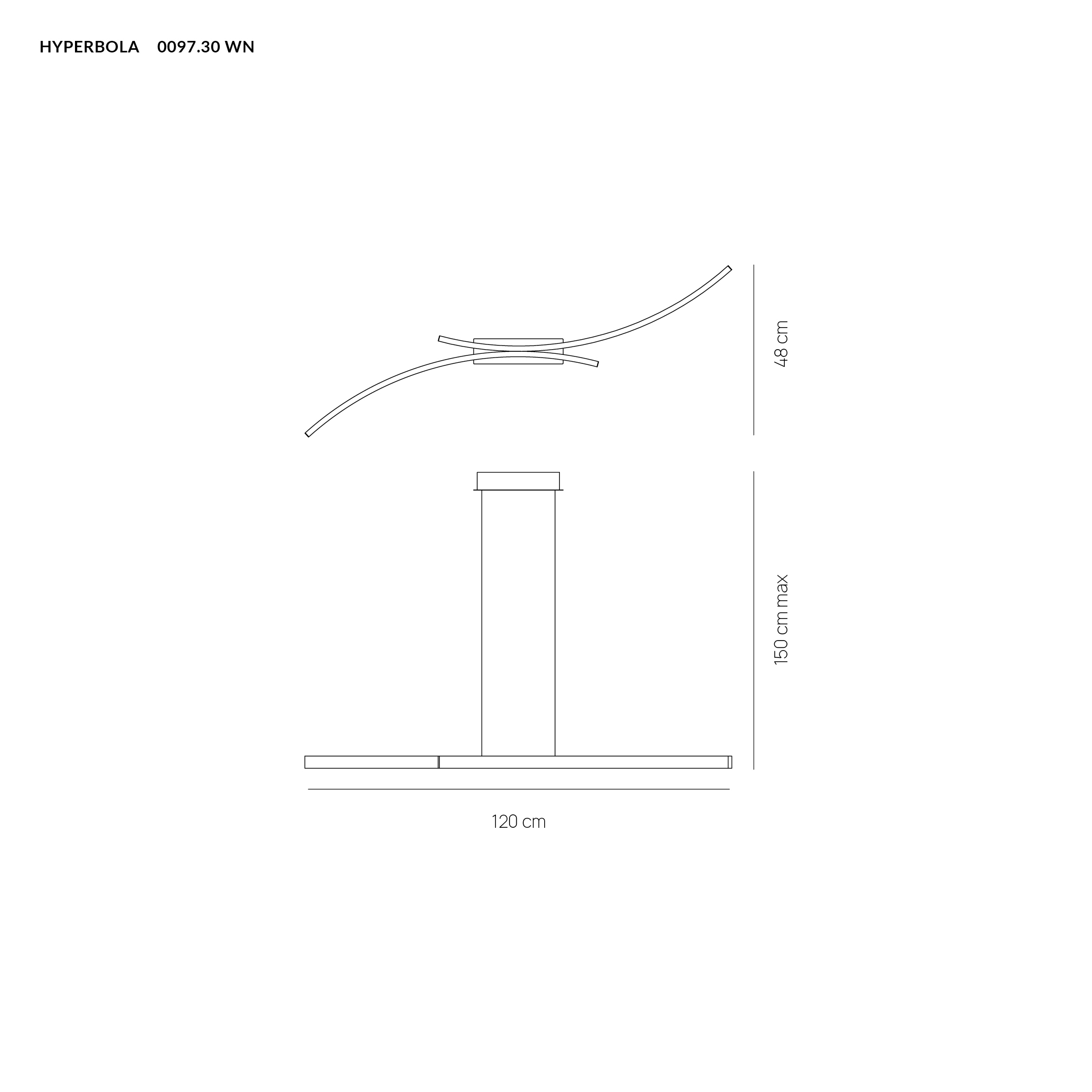 HYPERBOLA SOSPENSIONE SABBIA 30W 3000K-4000K