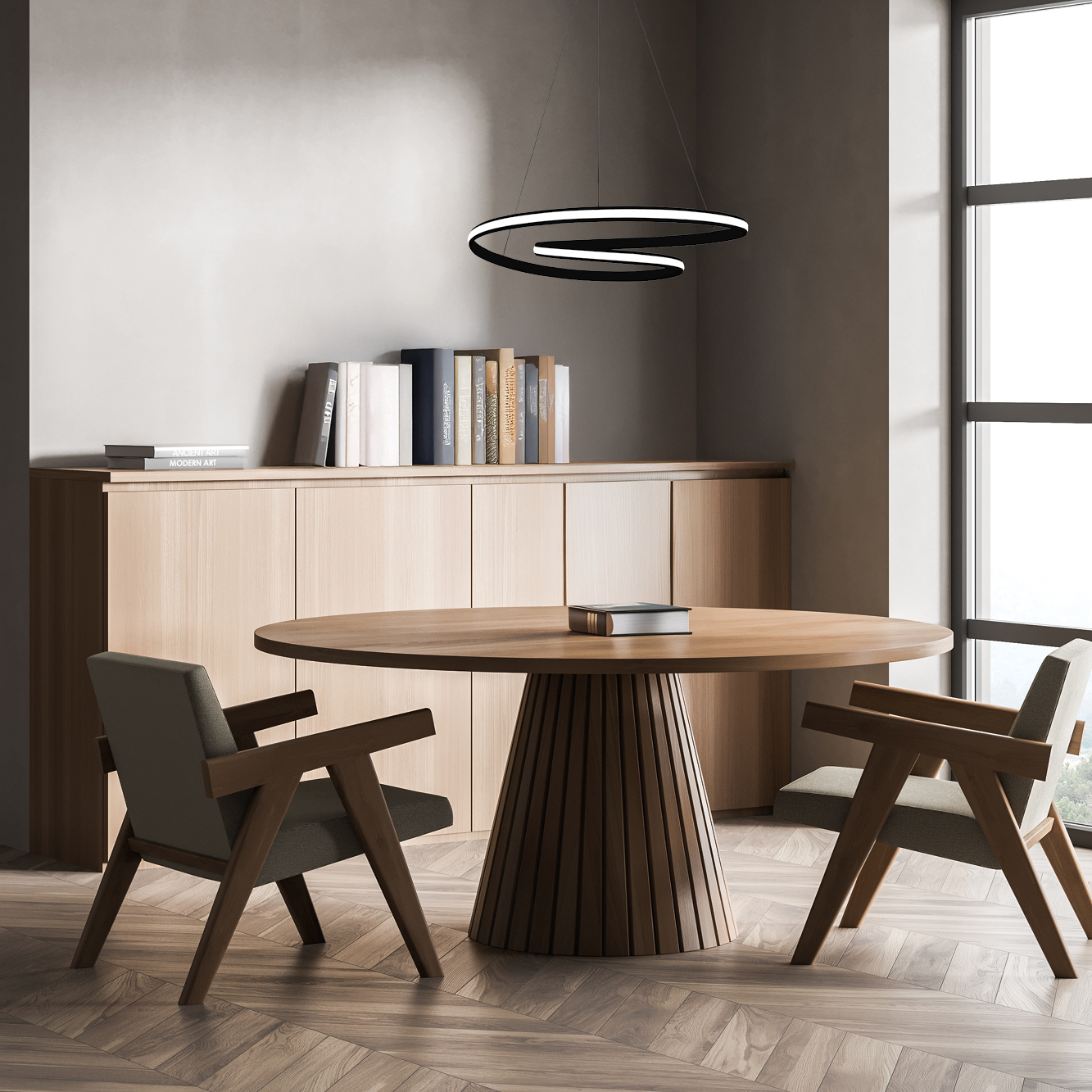 CIRCUIT SOSPENSIONE Ø65 NERO 40W 3000K-4000K DIMMERABILE