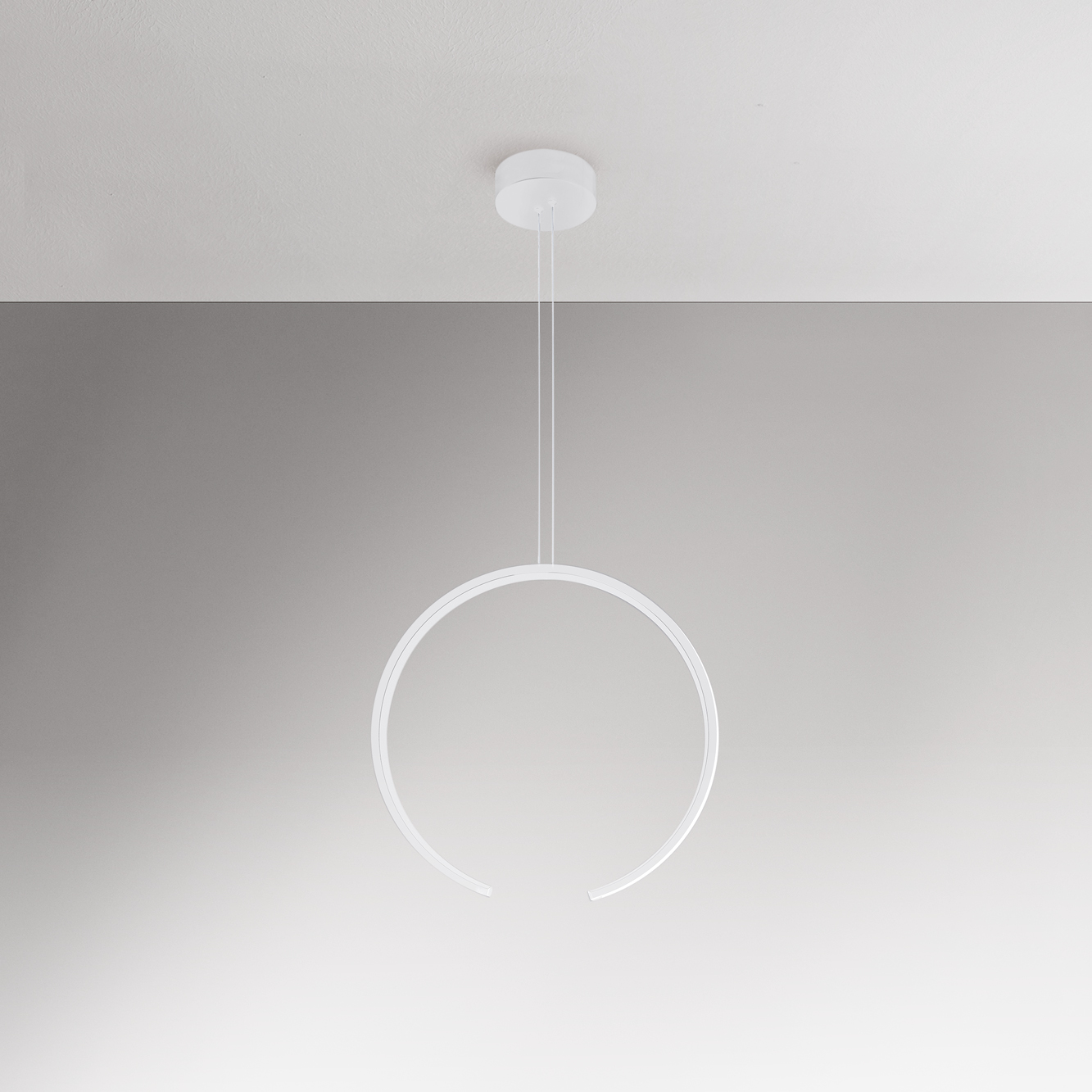 OLYMPIC SOSPENSIONE Ø25 BIANCO 24W 3000K-4000K