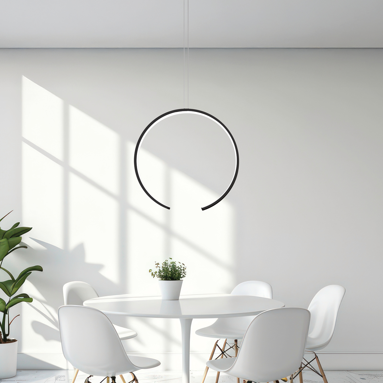 OLYMPIC SOSPENSIONE Ø45 NERO 24W 3000K-4000K