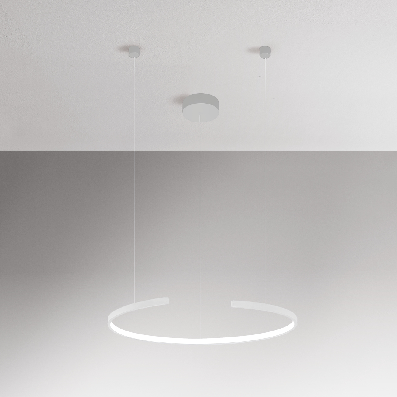 OLYMPIC SOSPENSIONE Ø60 BIANCO 30W 3000K-4000K