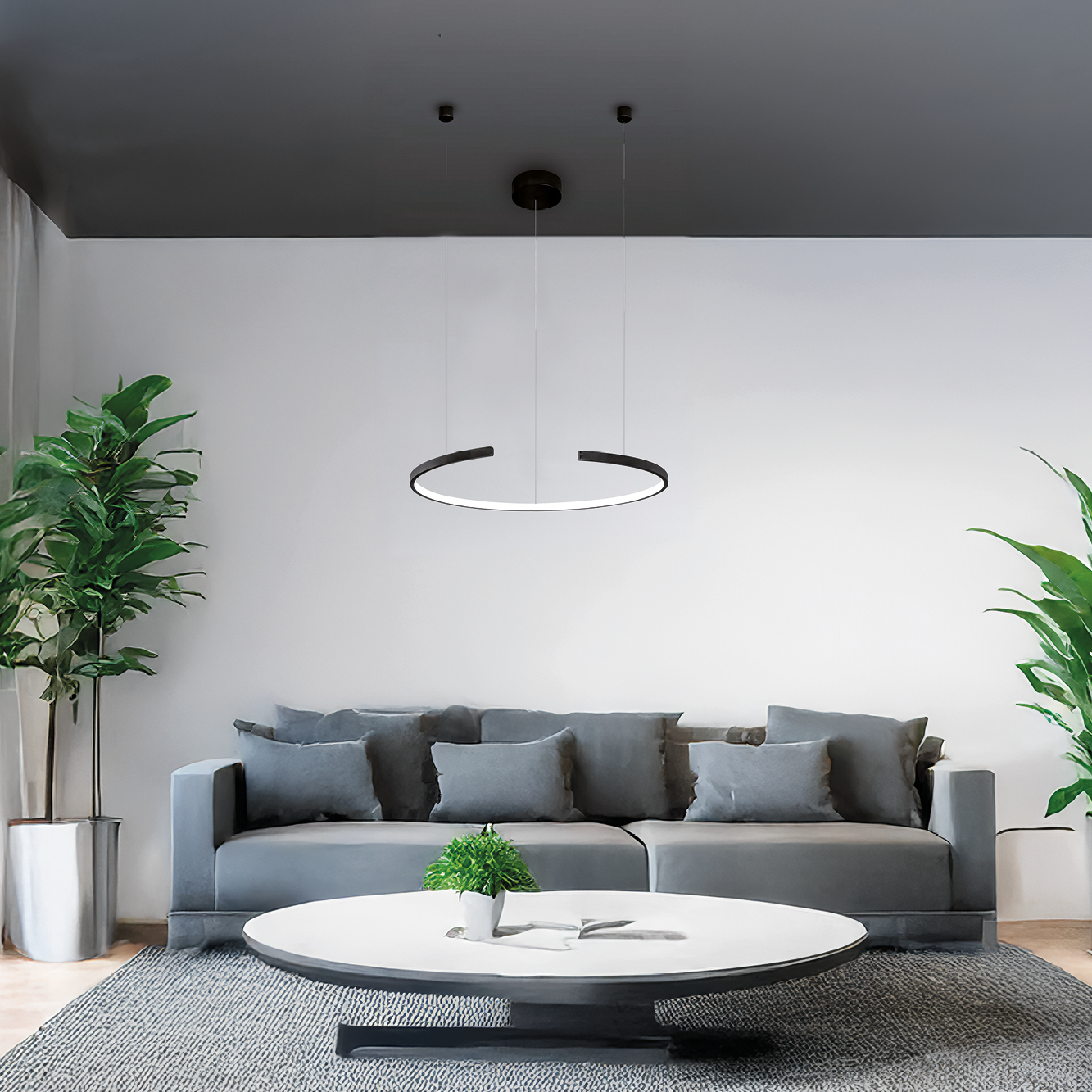 OLYMPIC SOSPENSIONE Ø60 NERO 30W 3000K-4000K