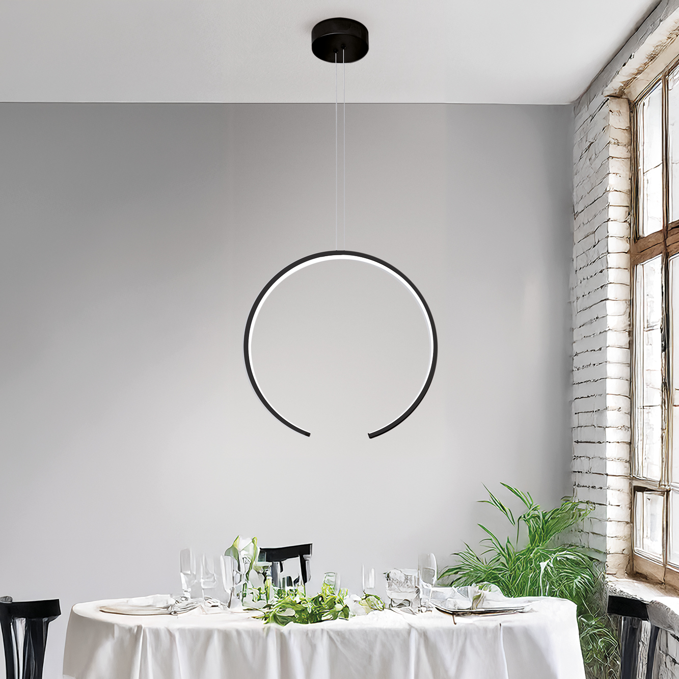 OLYMPIC SOSPENSIONE Ø60 VERTICALE NERO 30W 3000K