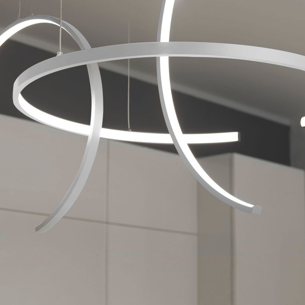 OLYMPIC SOSPENSIONE 3 LUCI BIANCO 80W 3000K-4000K