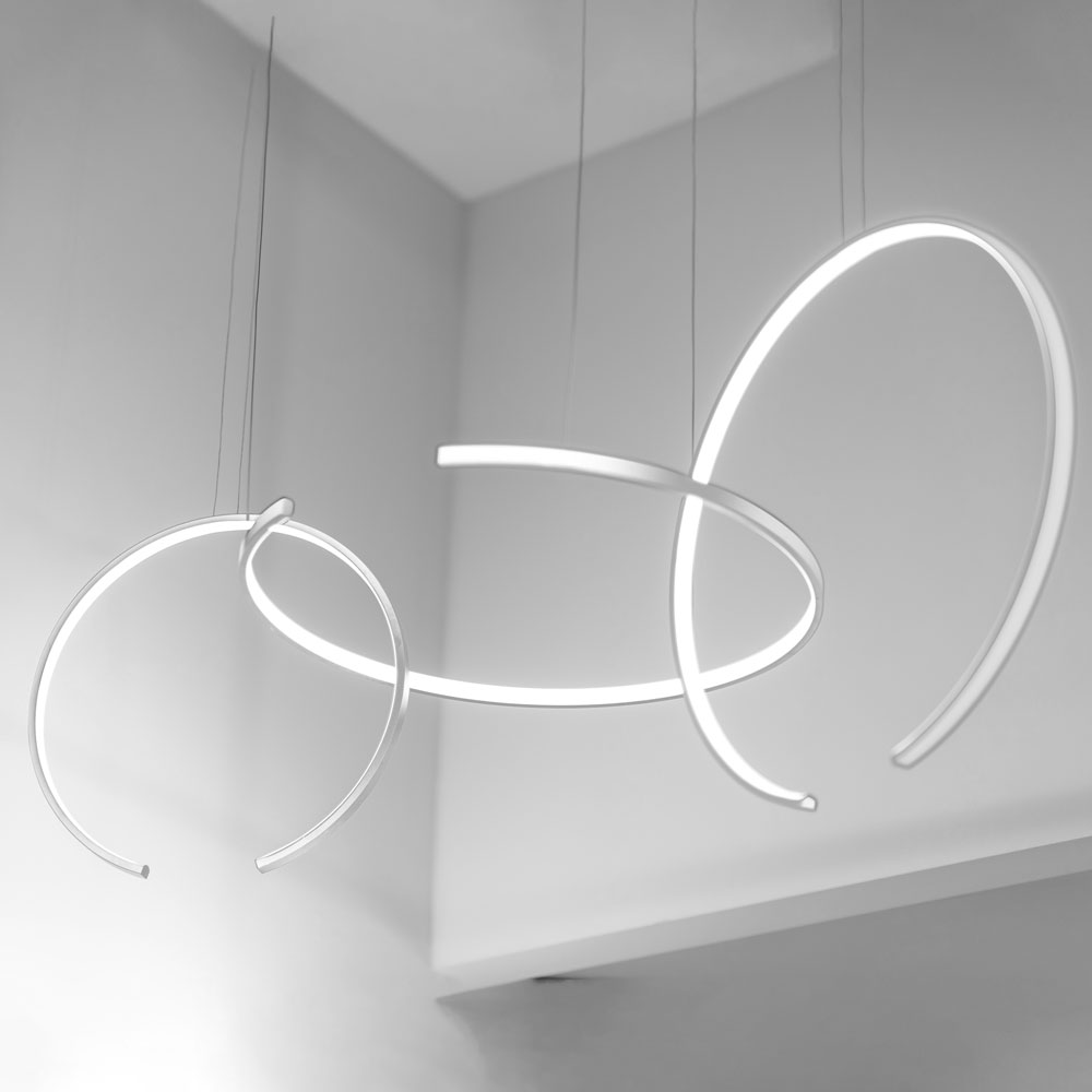 OLYMPIC SOSPENSIONE 3 LUCI BIANCO 80W 3000K-4000K