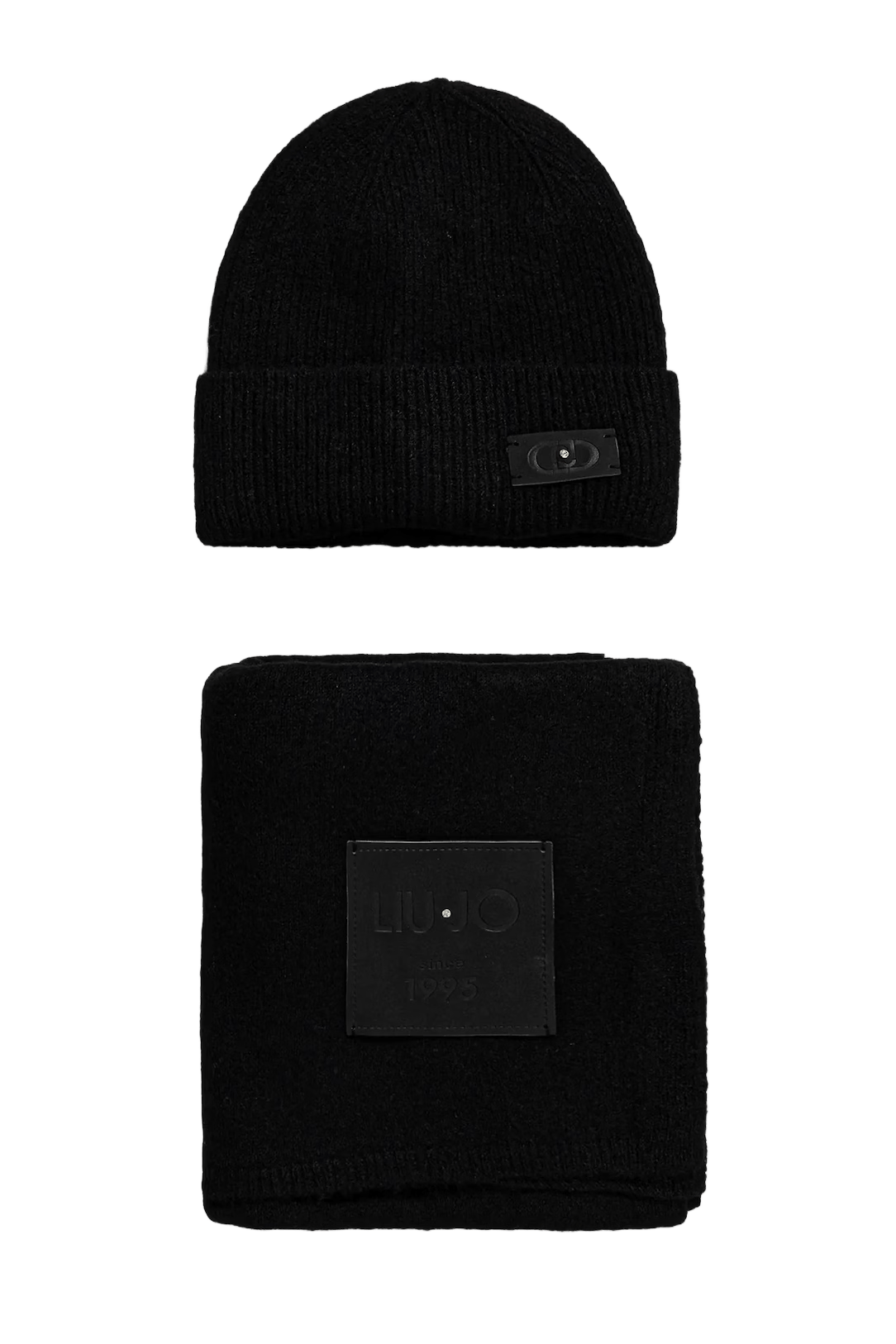 Liu Jo Logo Sciarpa + Cappello 2F5014 M0300 Nero