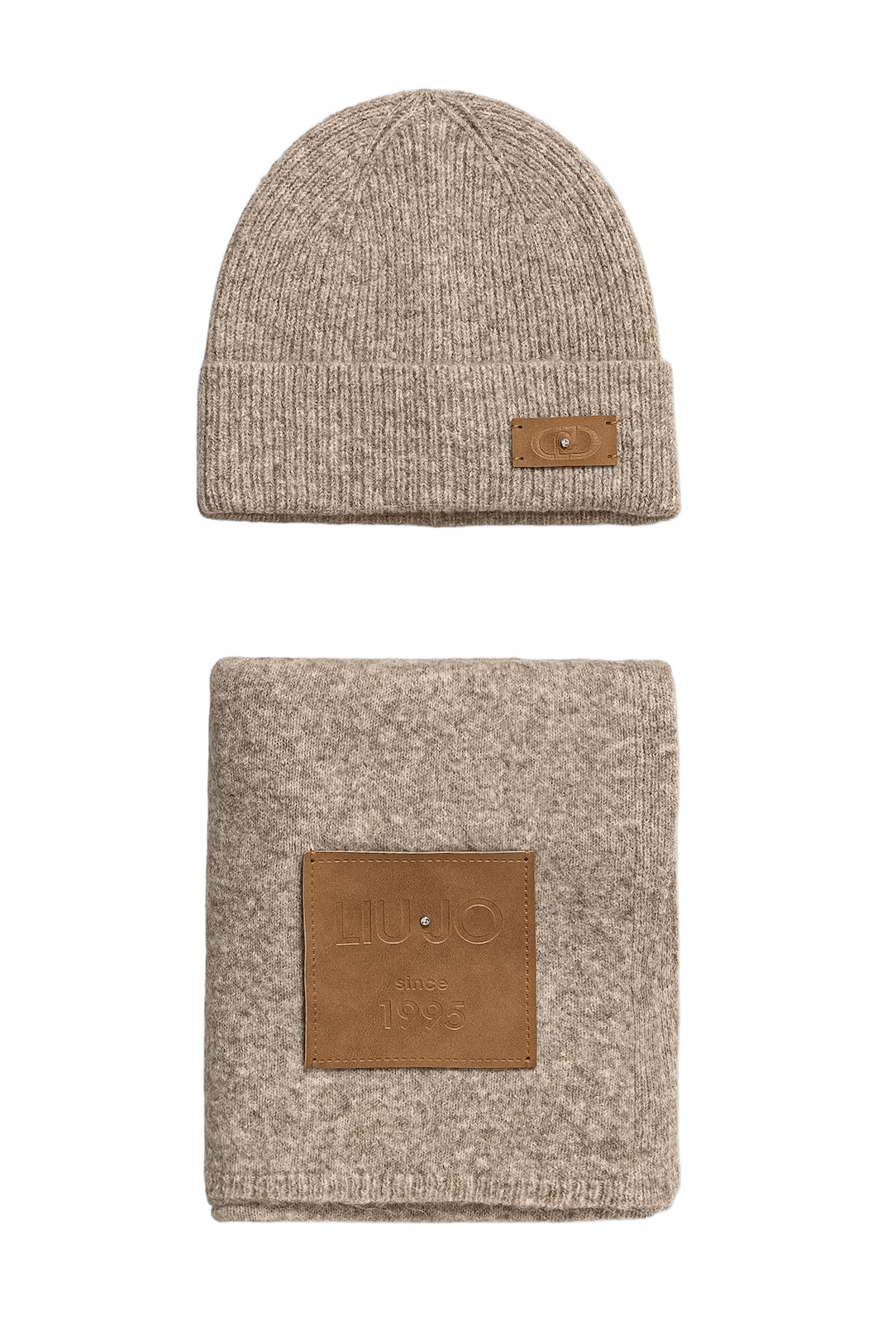 Liu Jo Logo Sciarpa + Cappello 2F5014 M0300 Desert Taupe