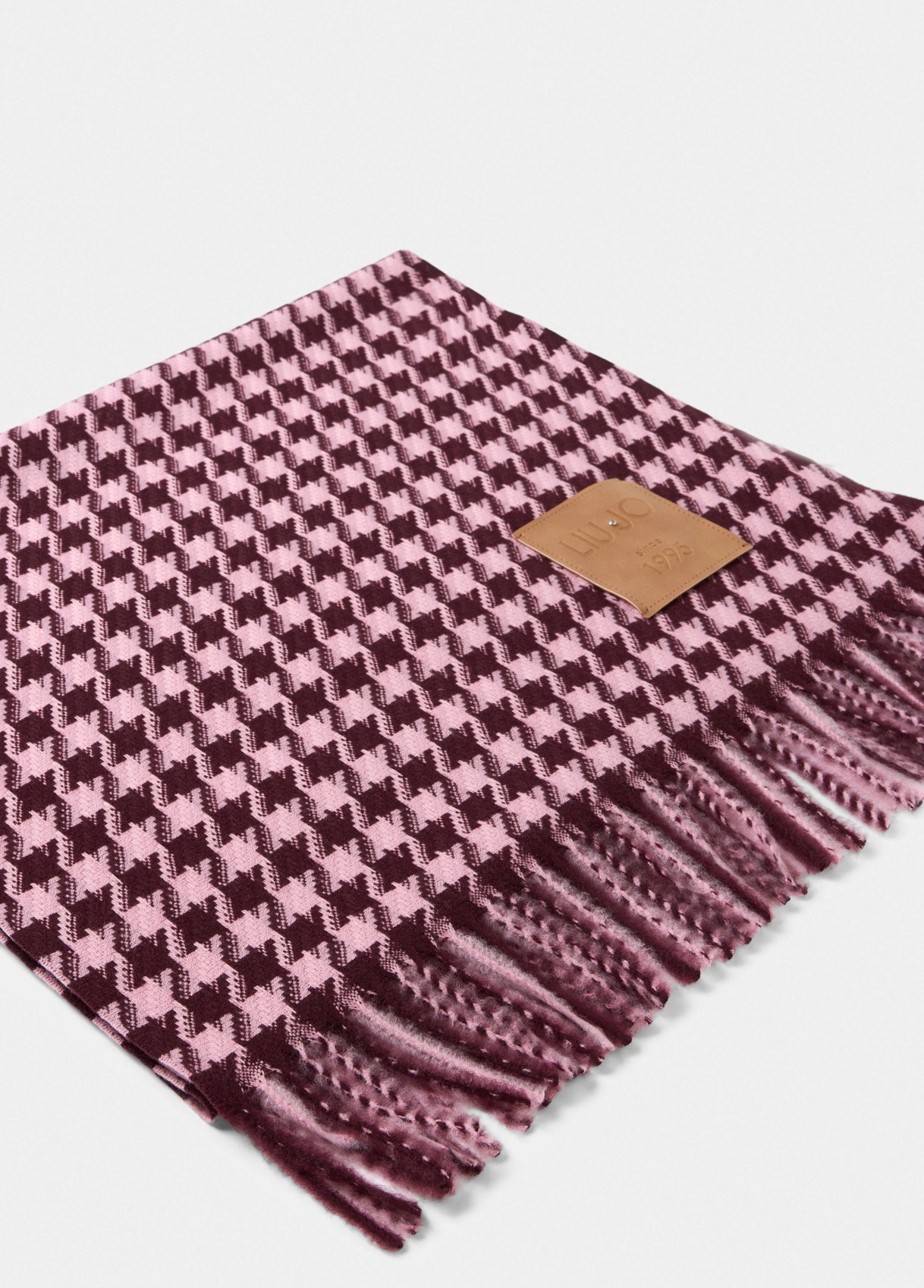 Liu Jo Mix Sciarpa 2F5041 T0300 Red Aubergine Pied de Poule