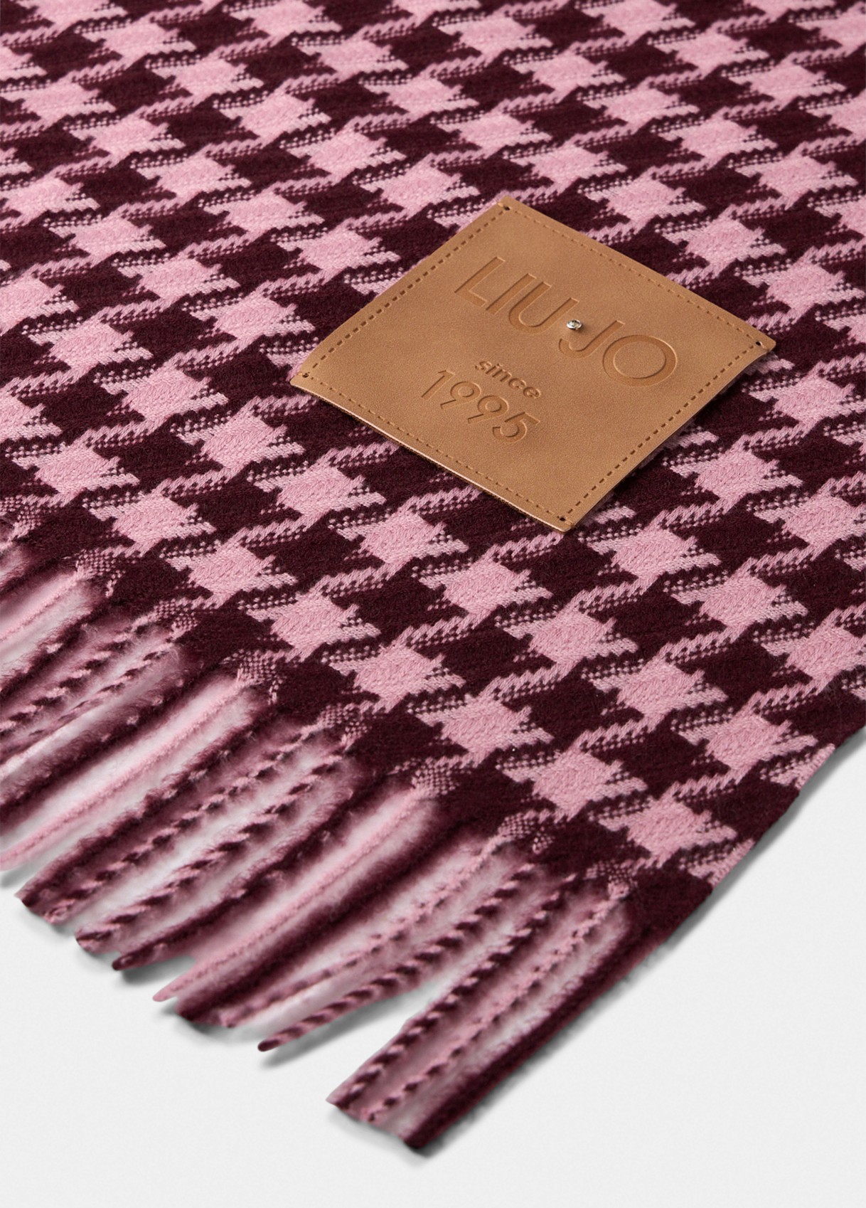 Liu Jo Mix Sciarpa 2F5041 T0300 Red Aubergine Pied de Poule