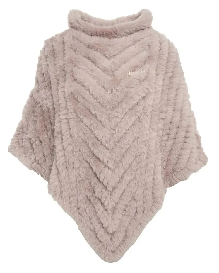 Liu Jo Fake Fur Poncho 2F5050 T0300 Desert Taupe