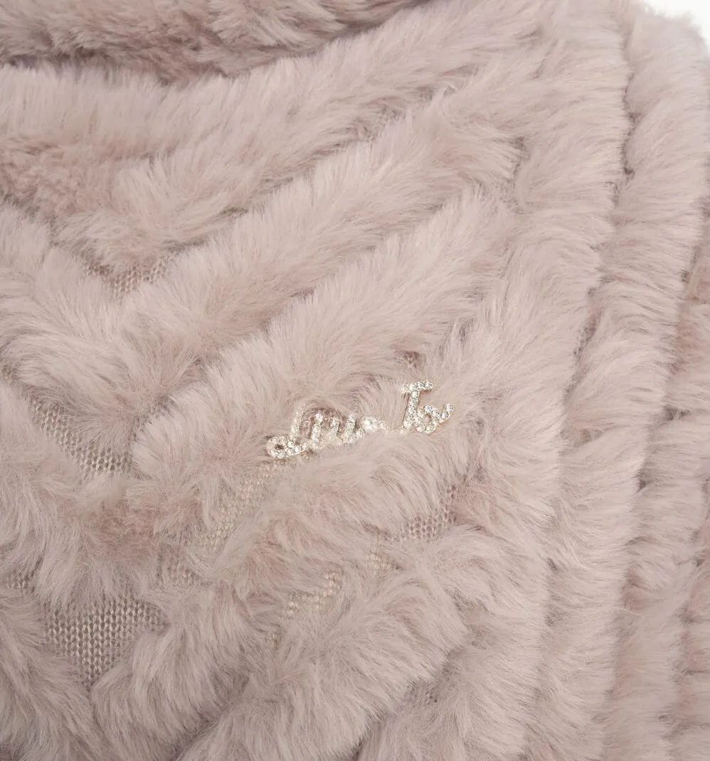 Liu Jo Fake Fur Poncho 2F5050 T0300 Desert Taupe