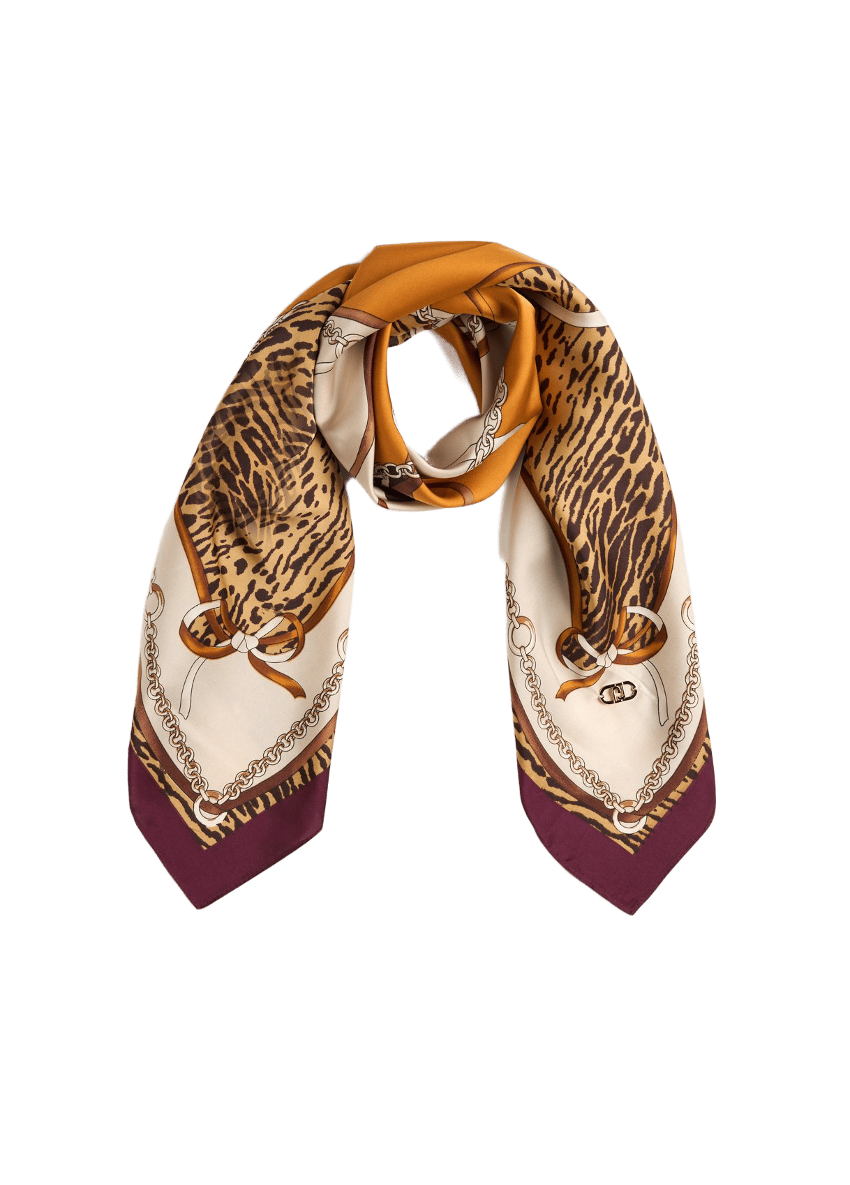 Liu Jo Mix Print Foulard 2F5084 T0300 Ribbon Naturale