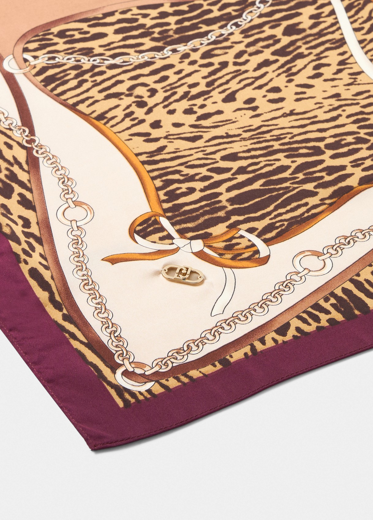 Liu Jo Mix Print Foulard 2F5084 T0300 Ribbon Naturale