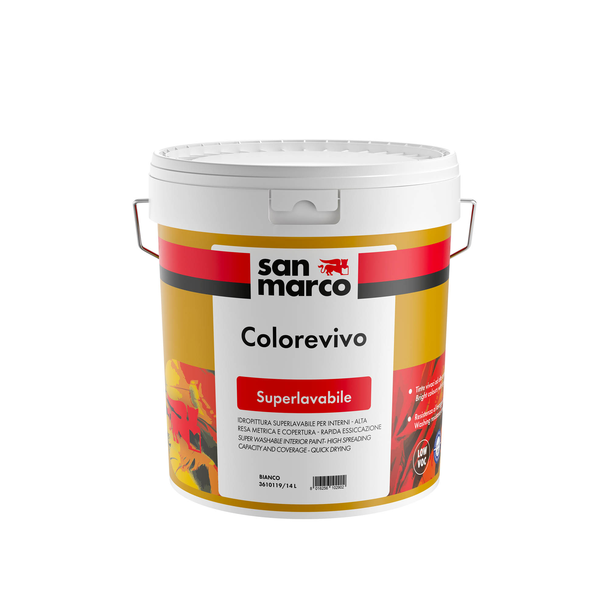 COLOREVIVO Pittura superlavabile; copre perfettamente pareti