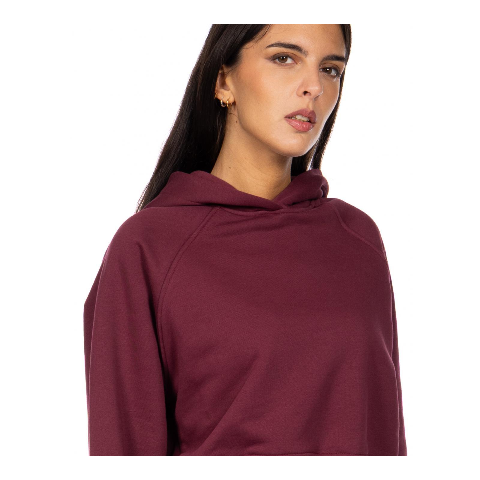 FELPA CAPPUCCIO bordeaux